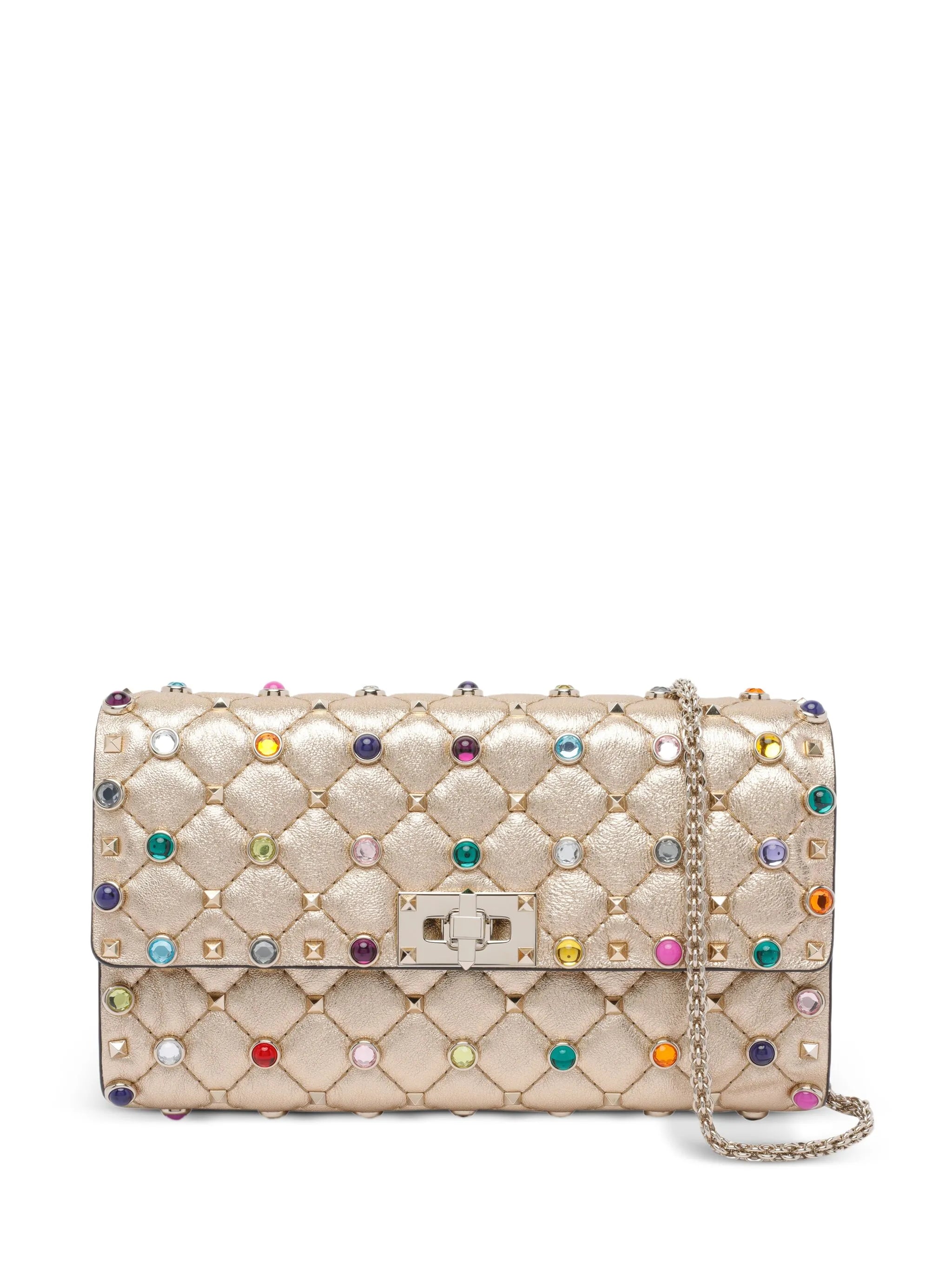 Rockstud Spike jewel-embellished pochette
