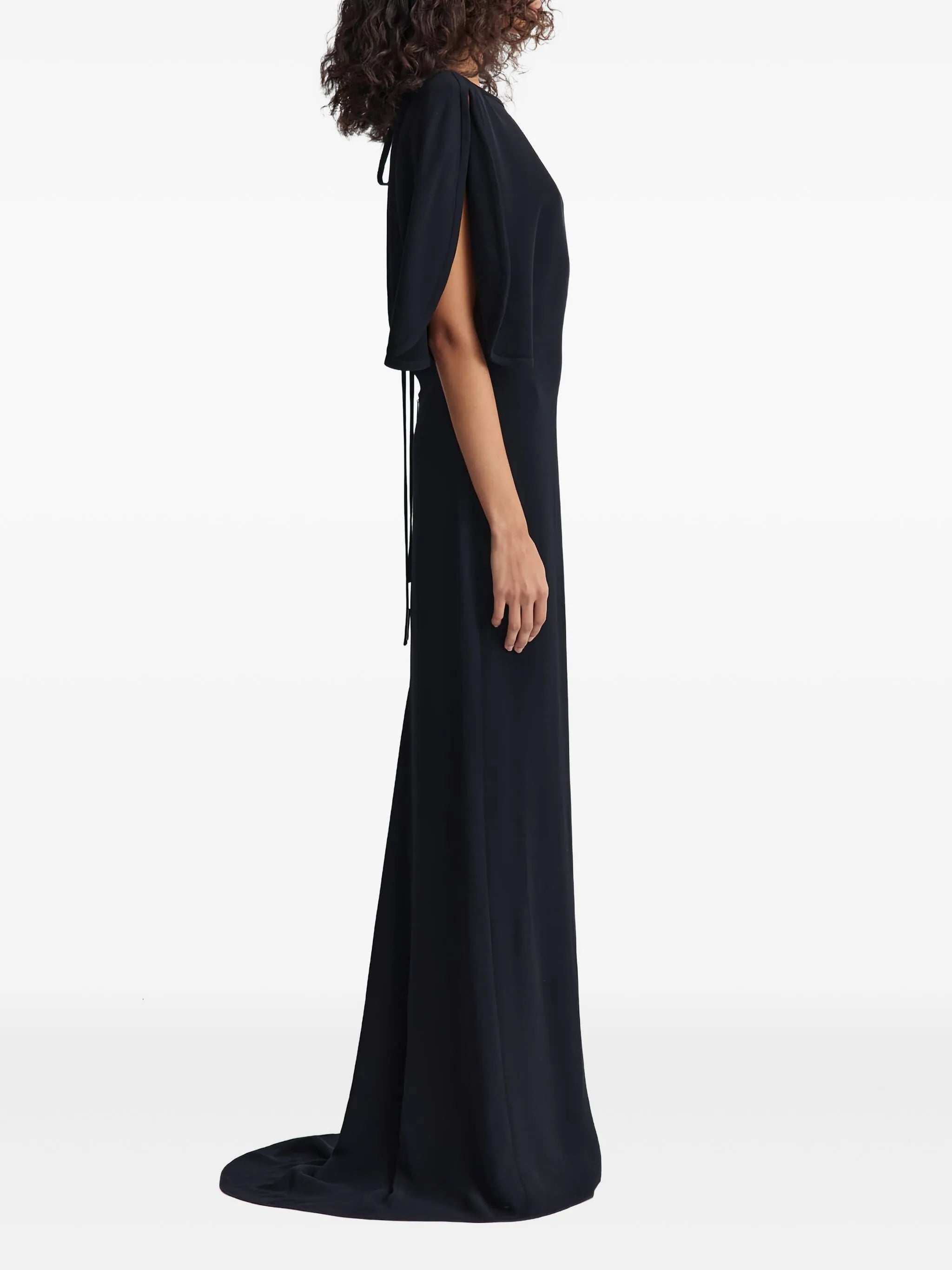Dona cape-sleeve maxi dress