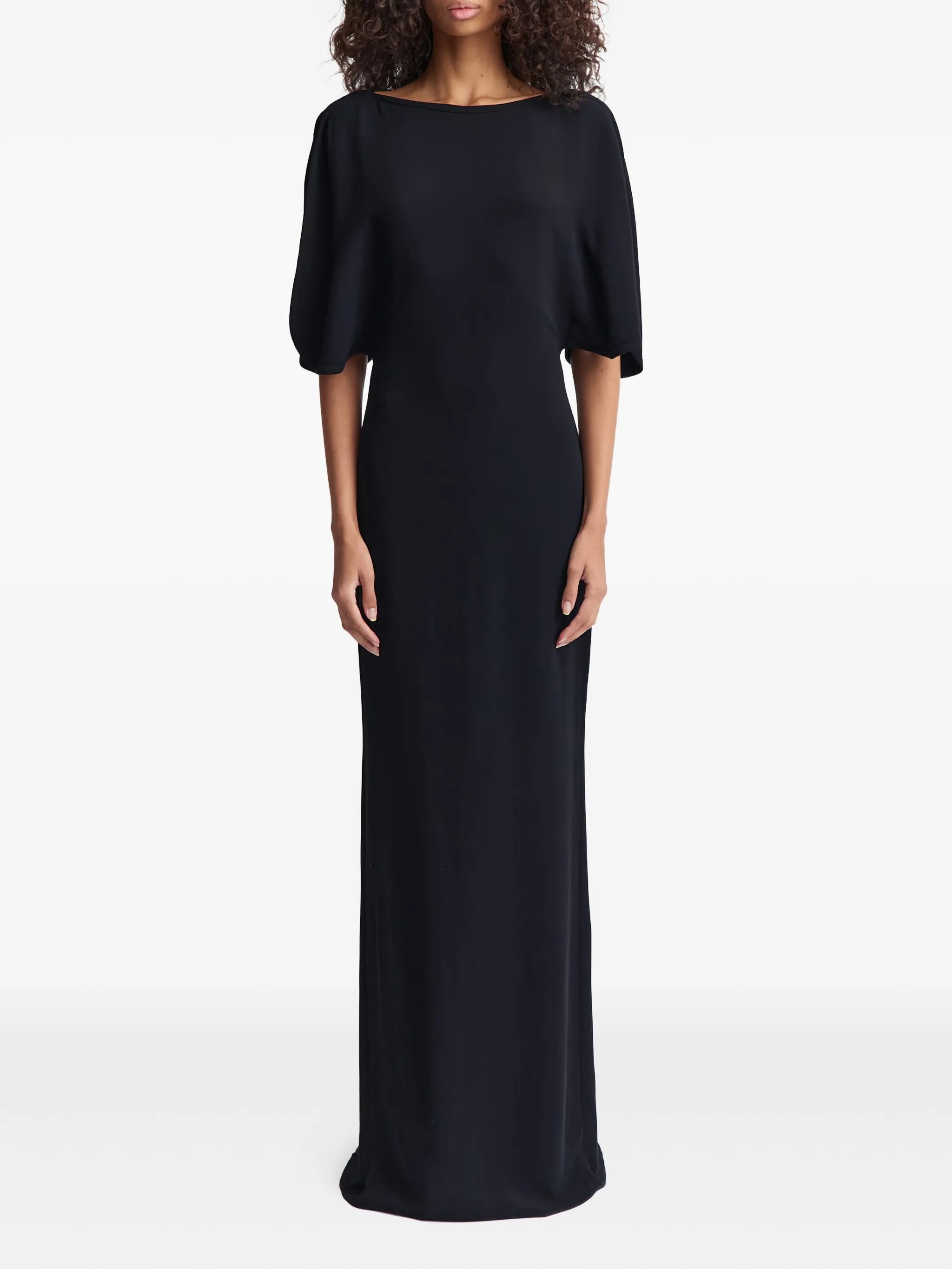 Dona cape-sleeve maxi dress