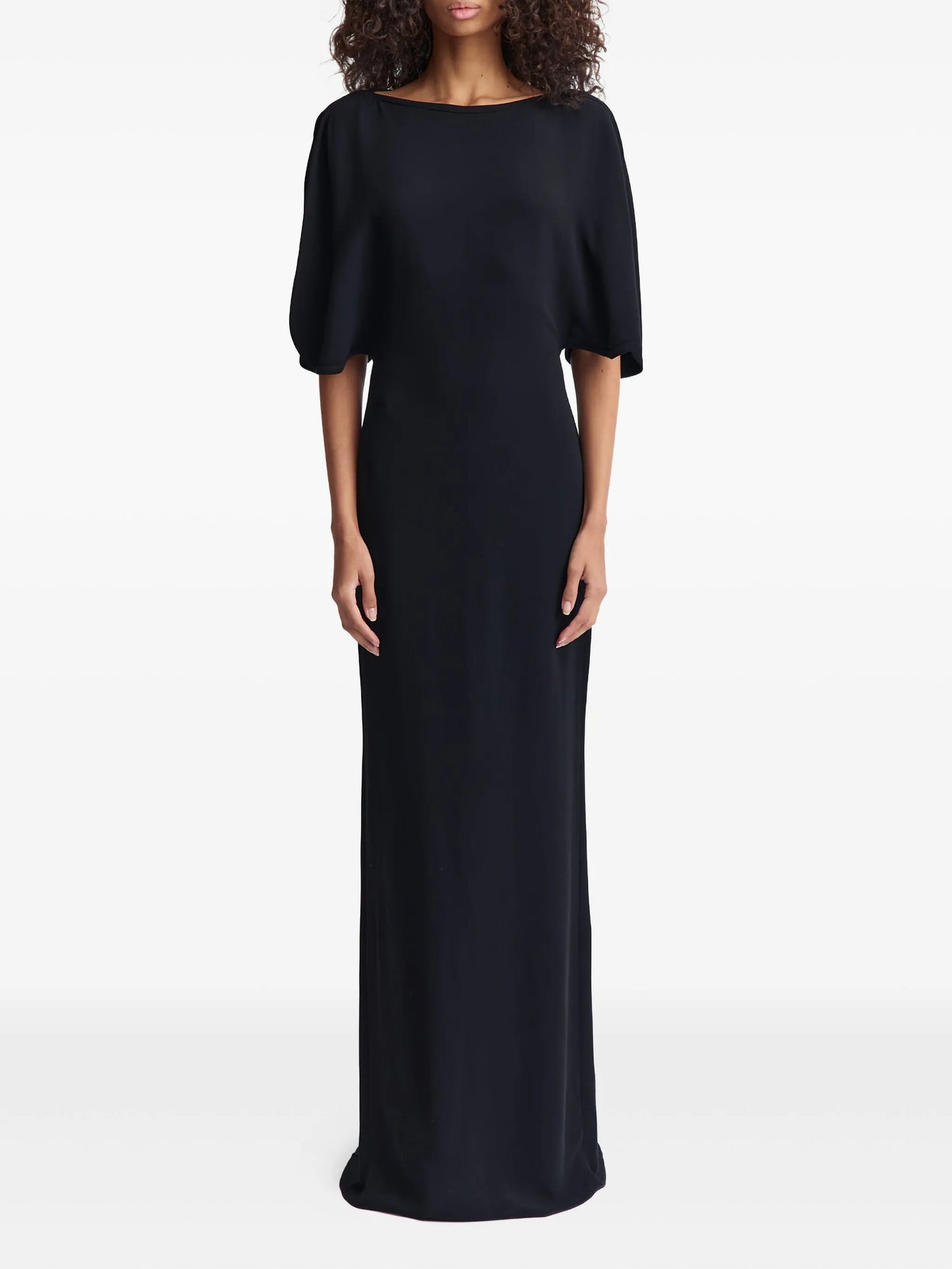 Dona cape-sleeve maxi dress