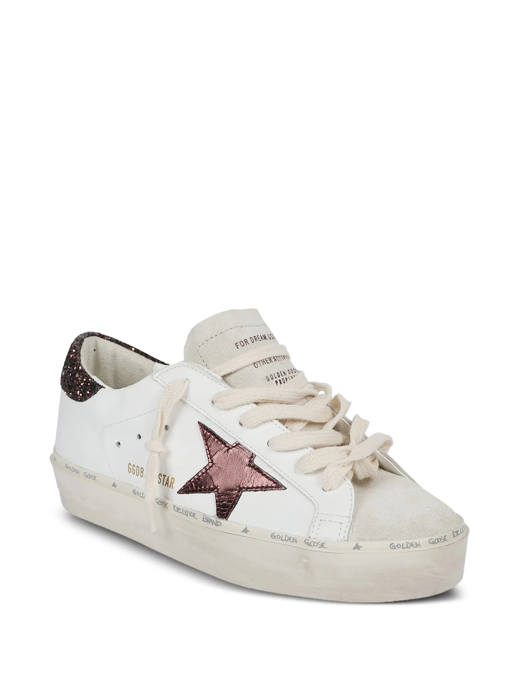 glitter-detail star-patch sneakers