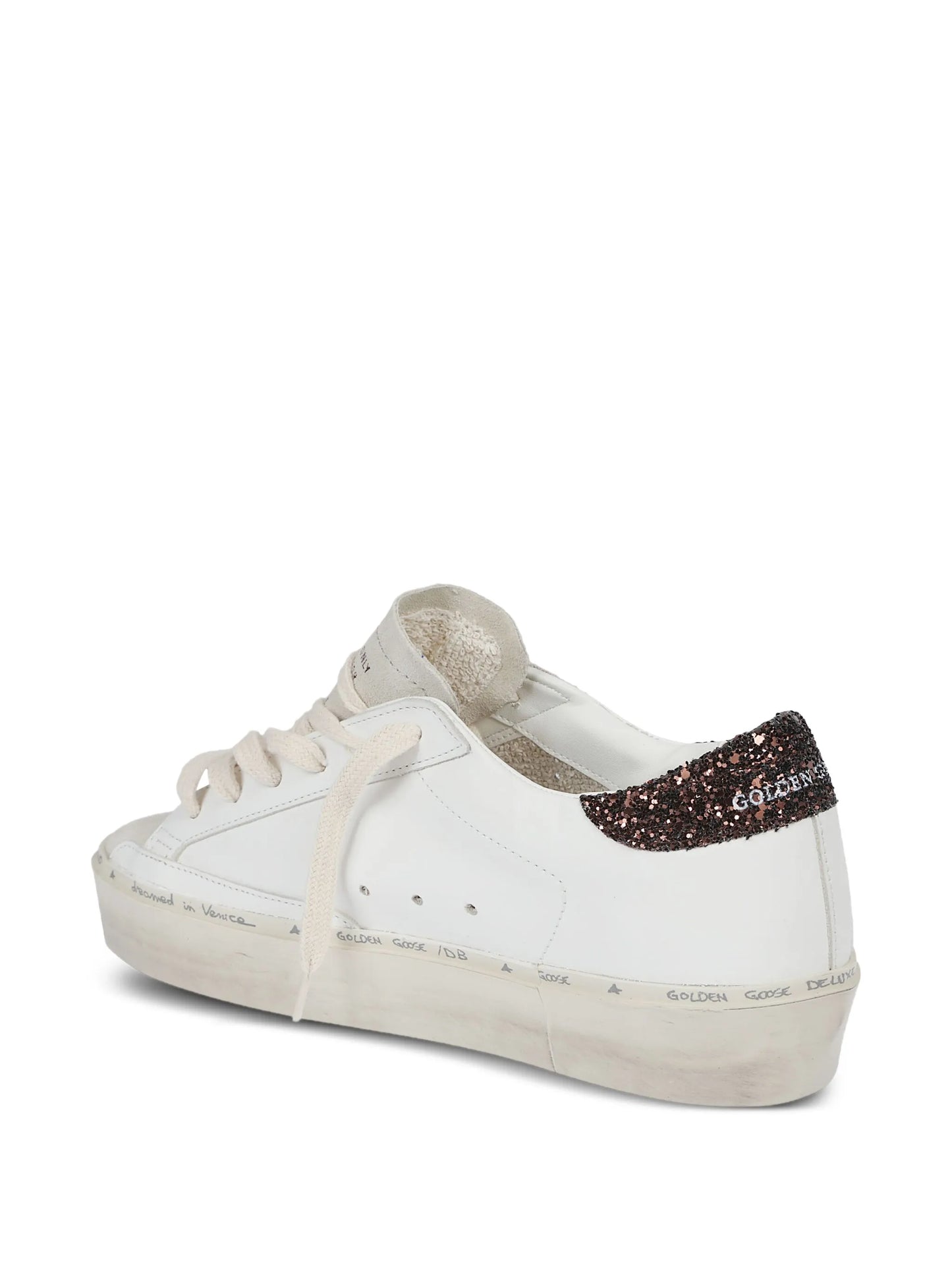 glitter-detail star-patch sneakers