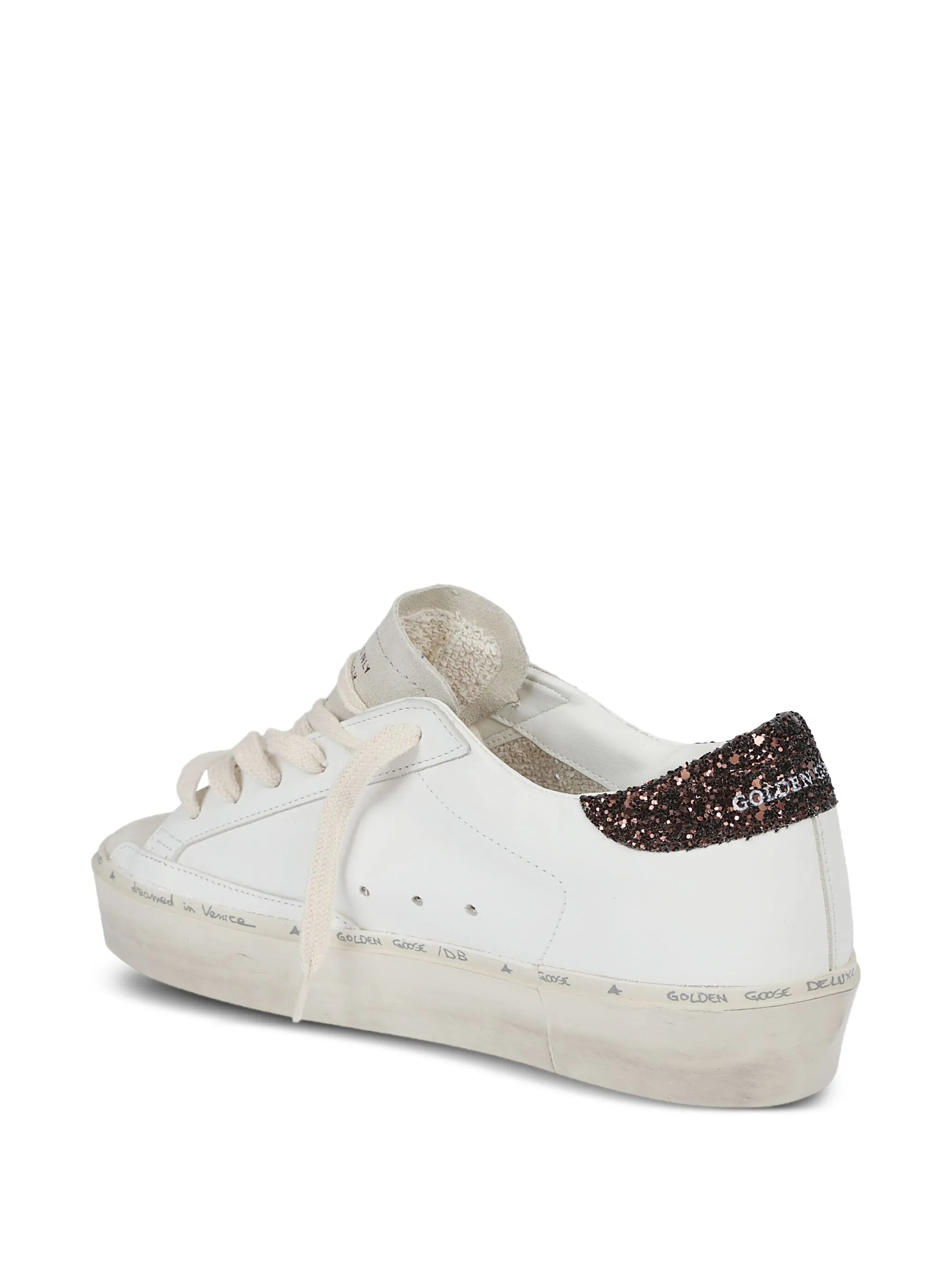 glitter-detail star-patch sneakers
