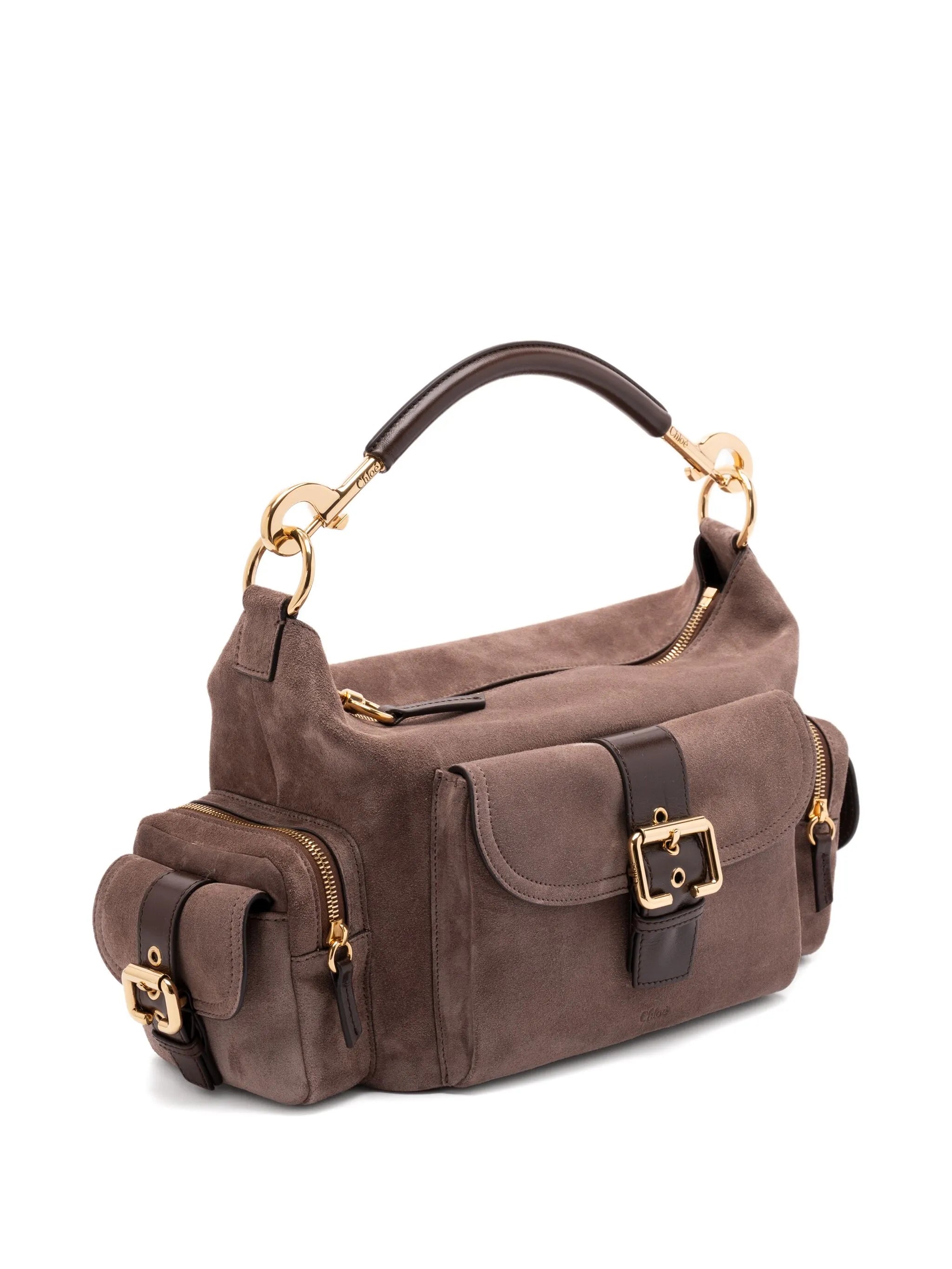medium Camera suede shoulder bag
