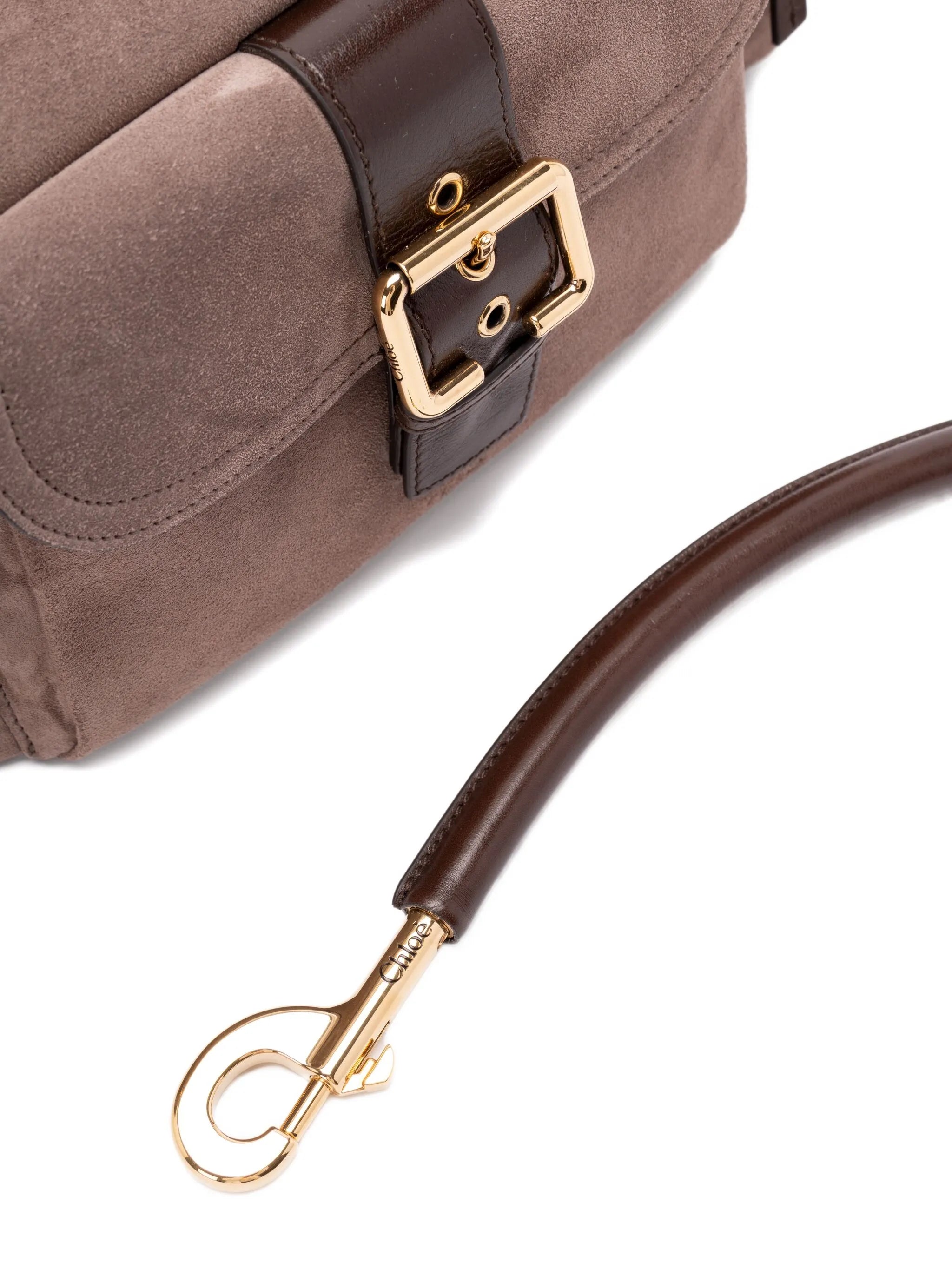 medium Camera suede shoulder bag
