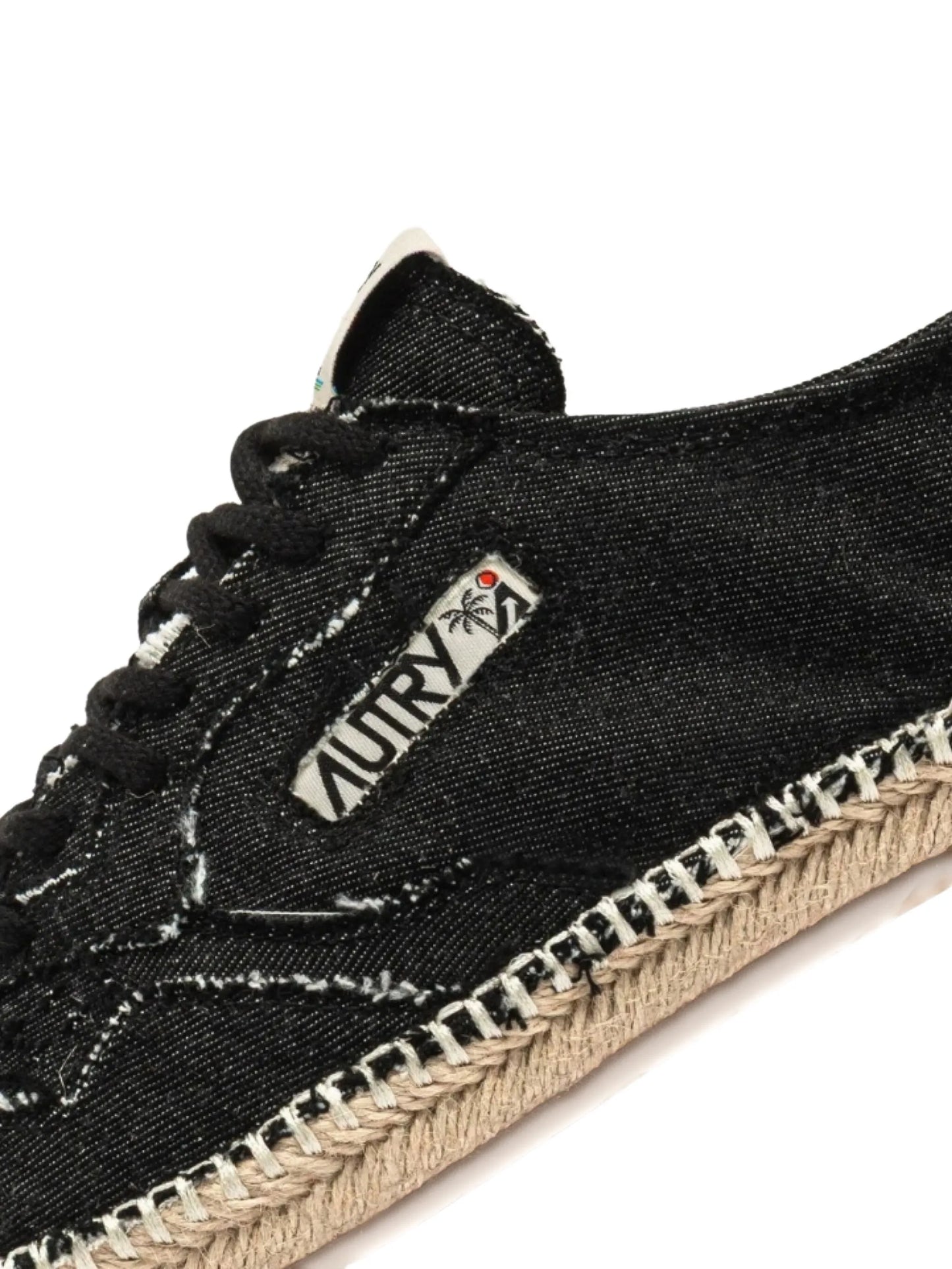 denim low-top sneakers