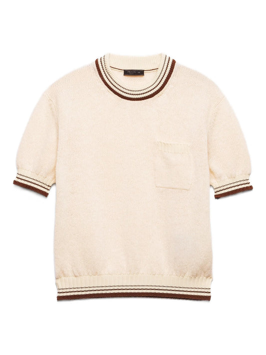 short-sleeve pocket sweater