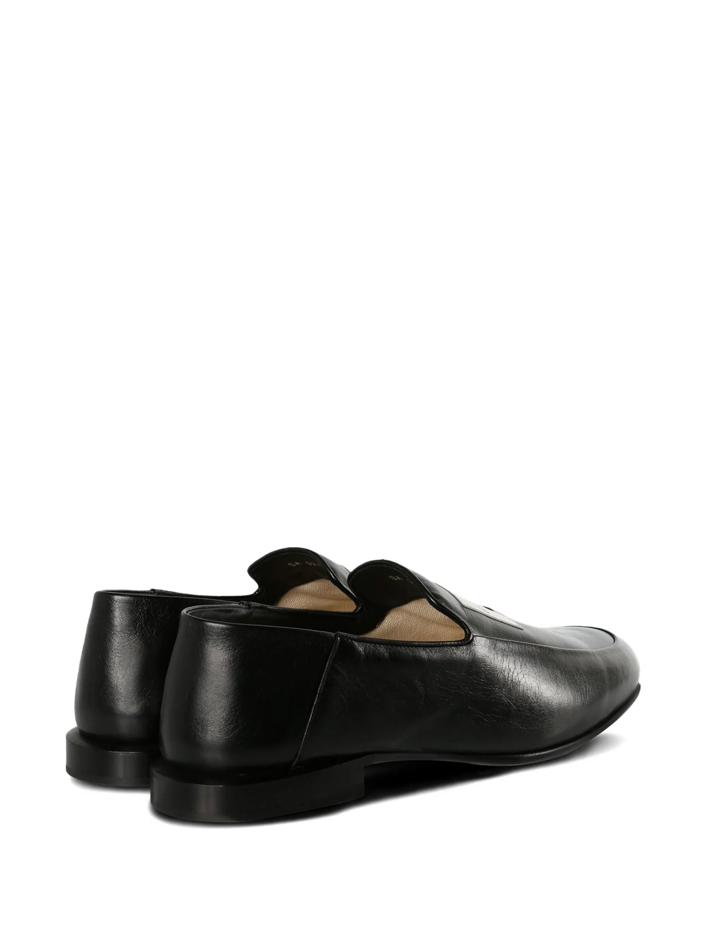 logo-label leather loafers
