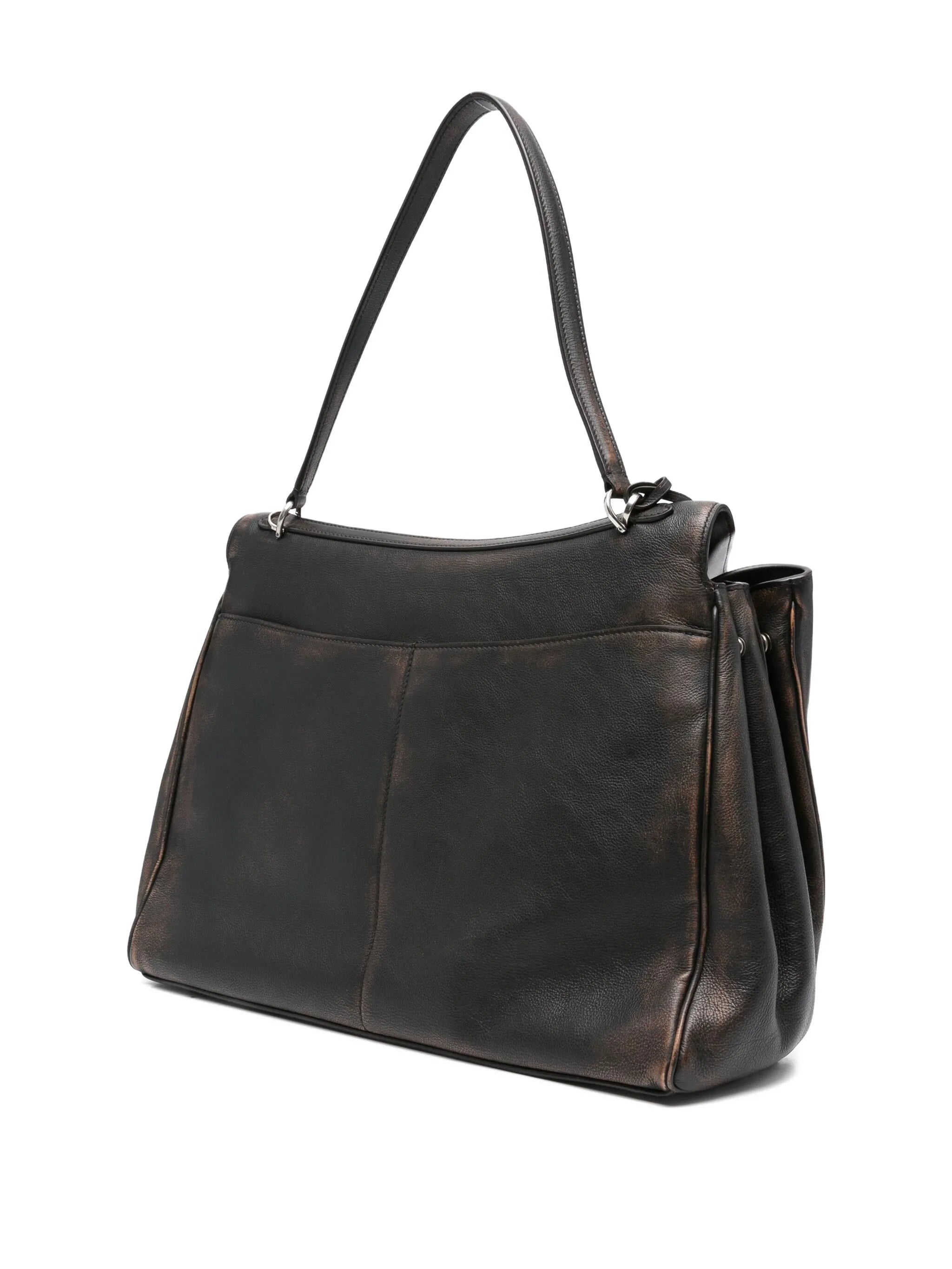 Rodeo flap-closure leather shoulder bag