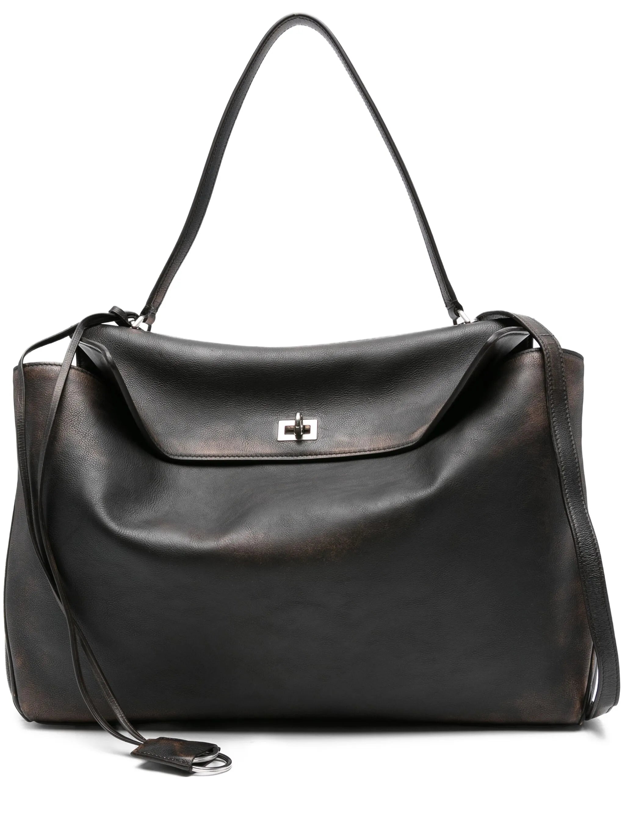 Rodeo flap-closure leather shoulder bag