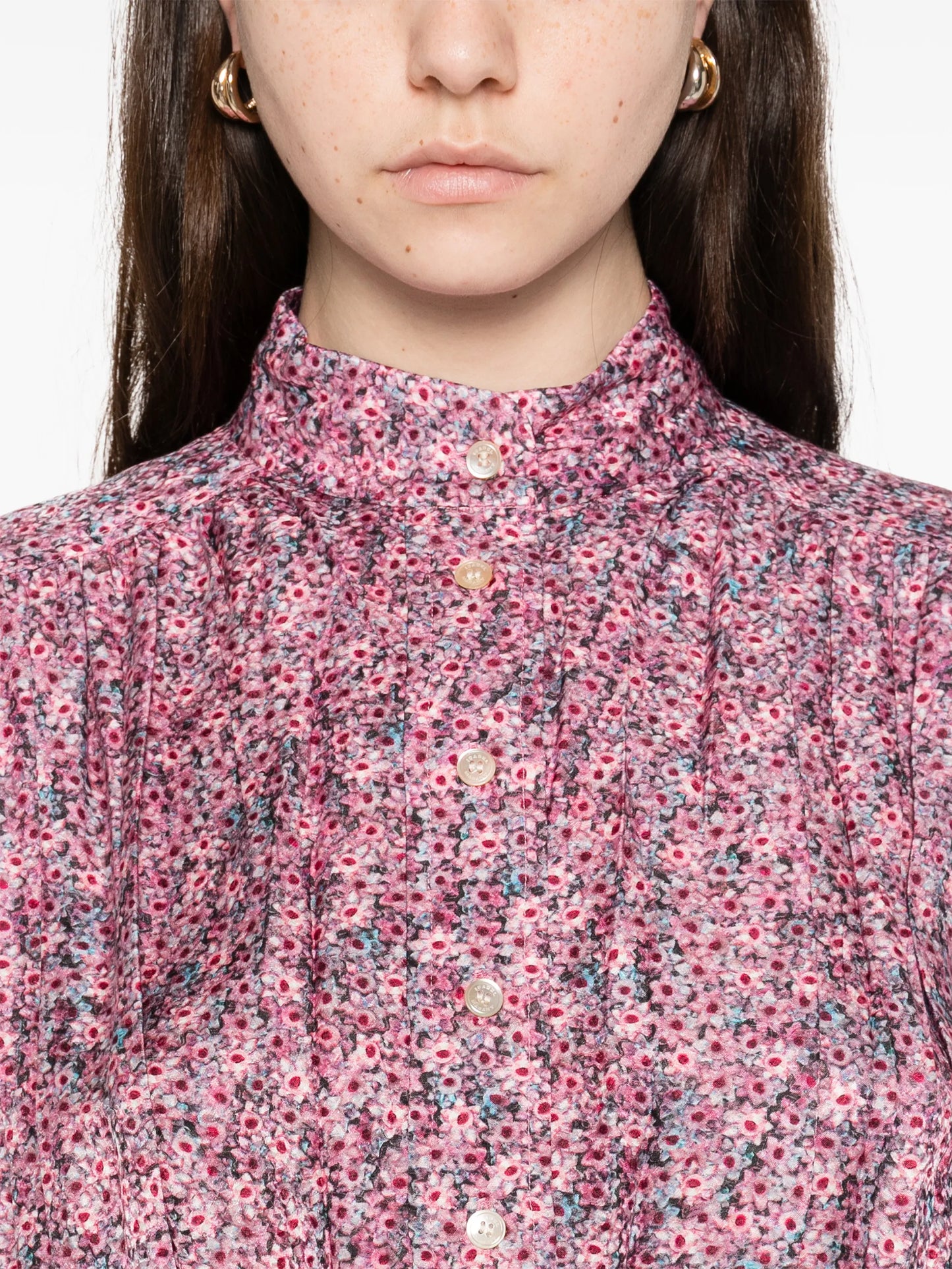 floral midi shirt dress