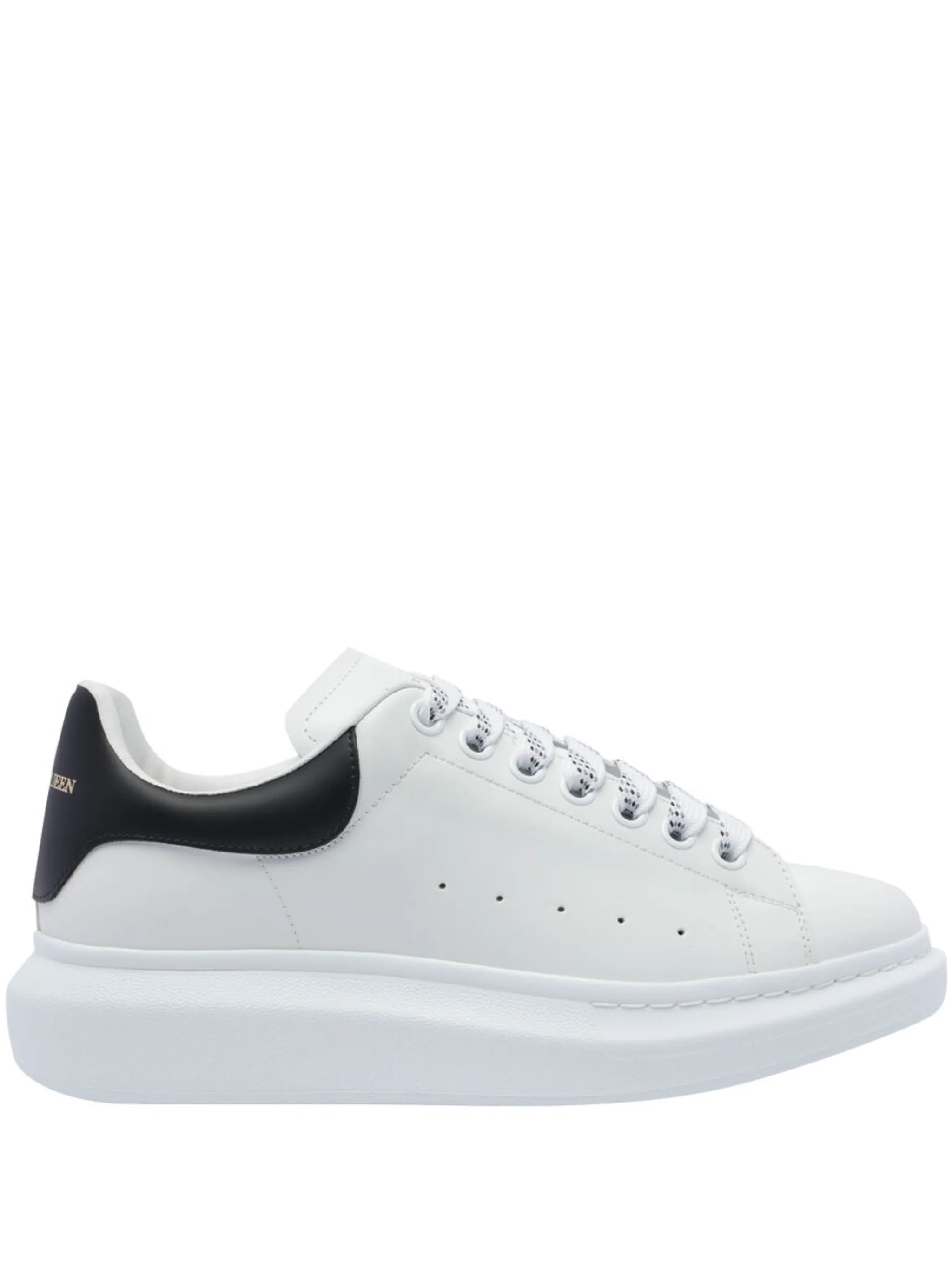 Oversized leather lace-up sneakers