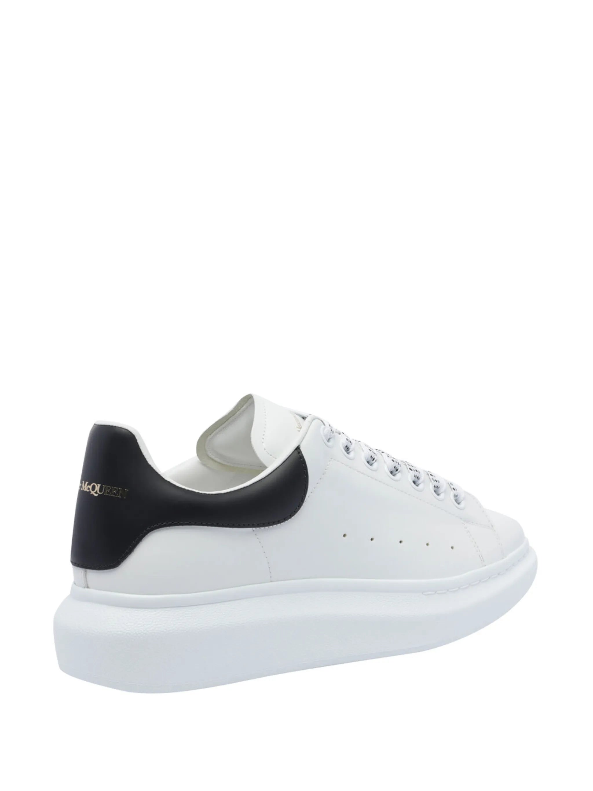 Oversized leather lace-up sneakers