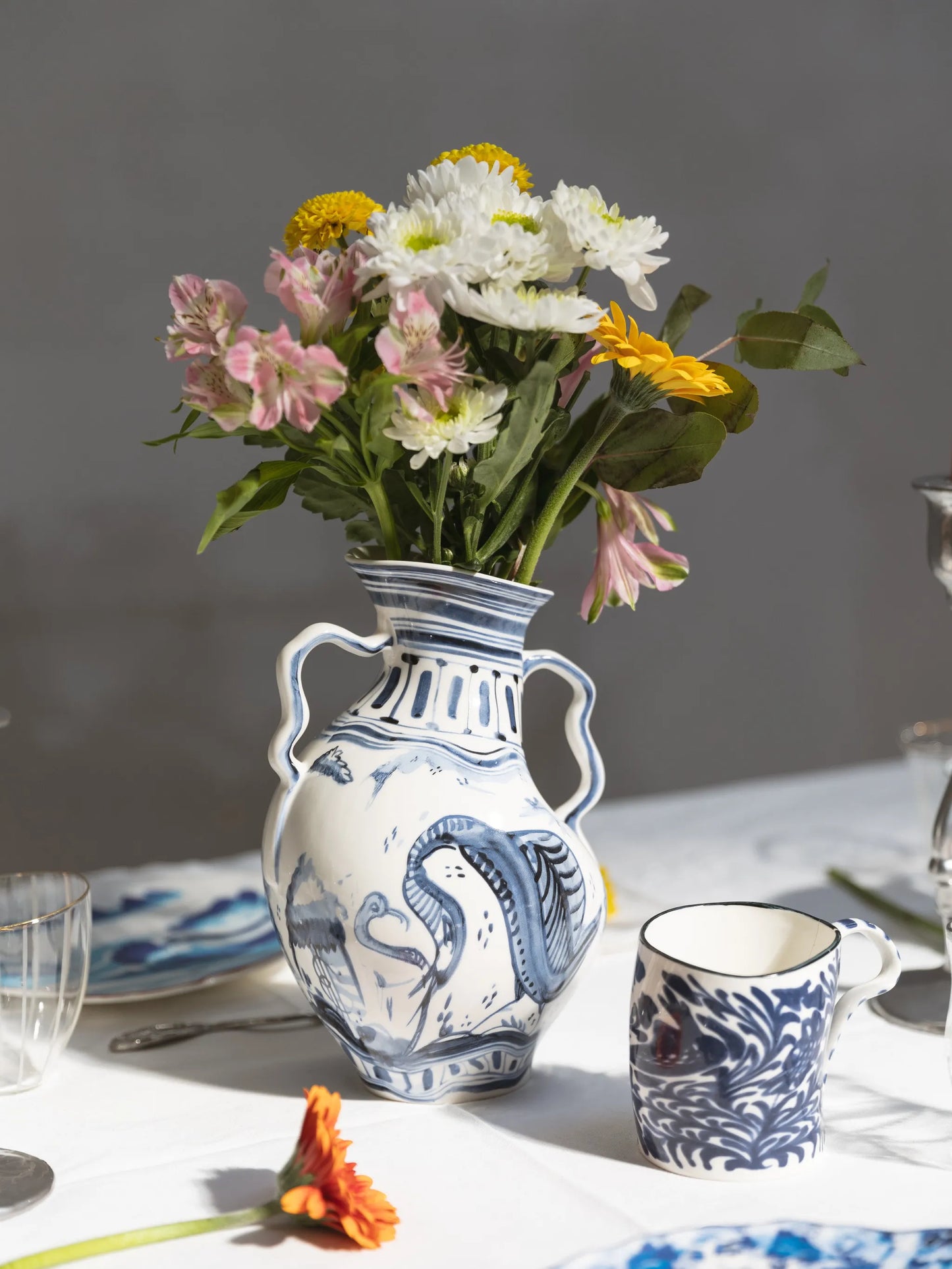 IBEX porcelain vase