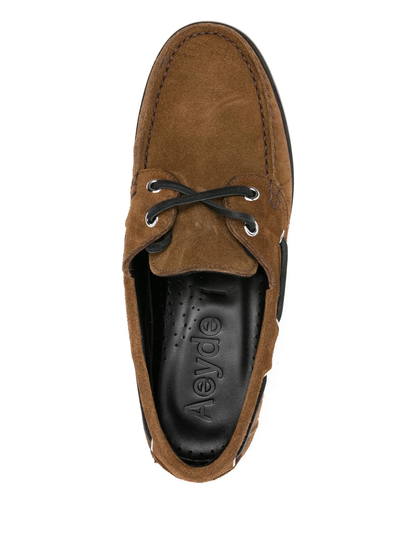 suede lace-up boat shoes