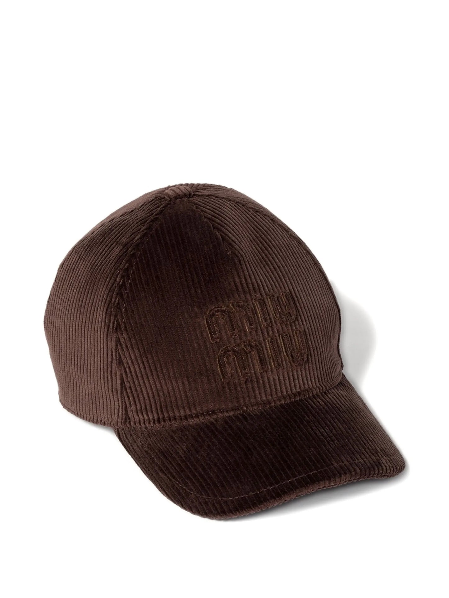 logo-patch corduroy baseball cap