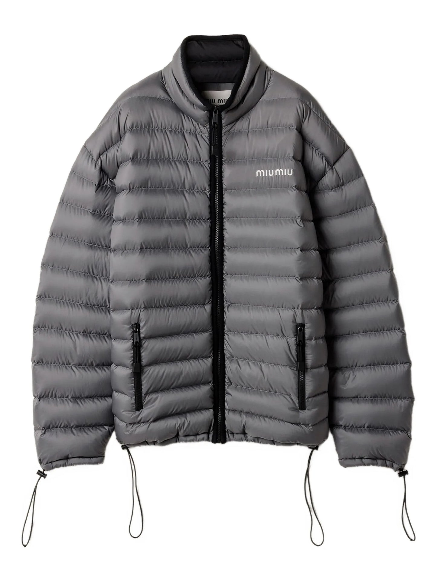 drawstring-cuff padded jacket