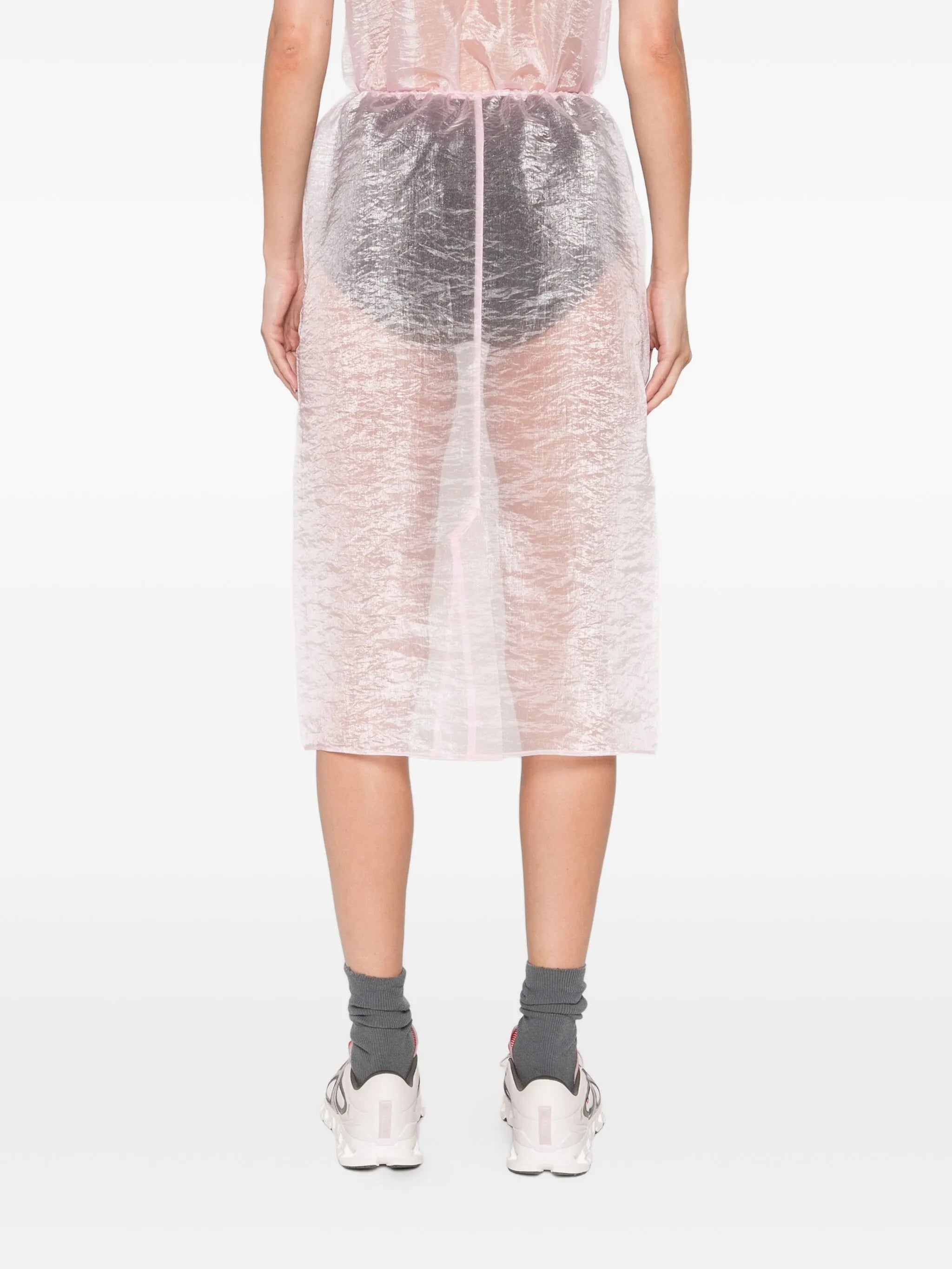 floral-embroidered skirt
