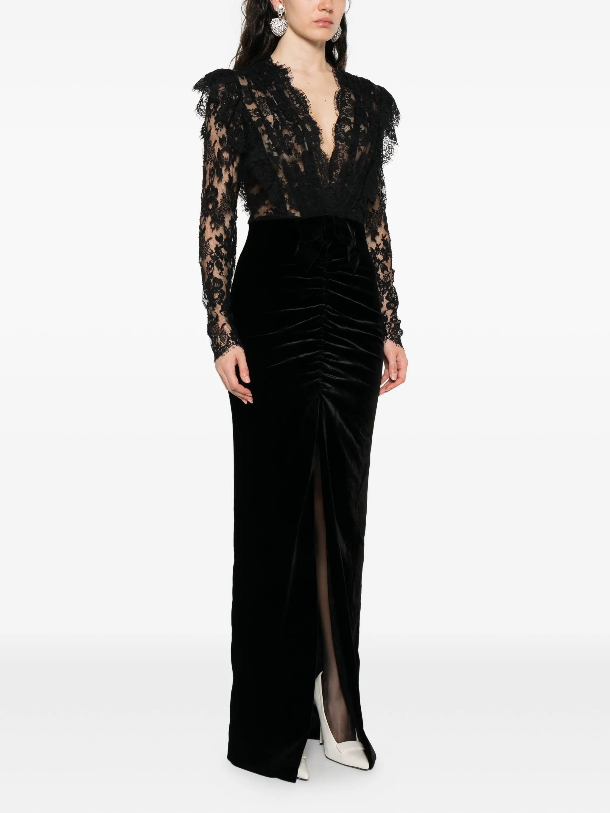 lace-embellished dress