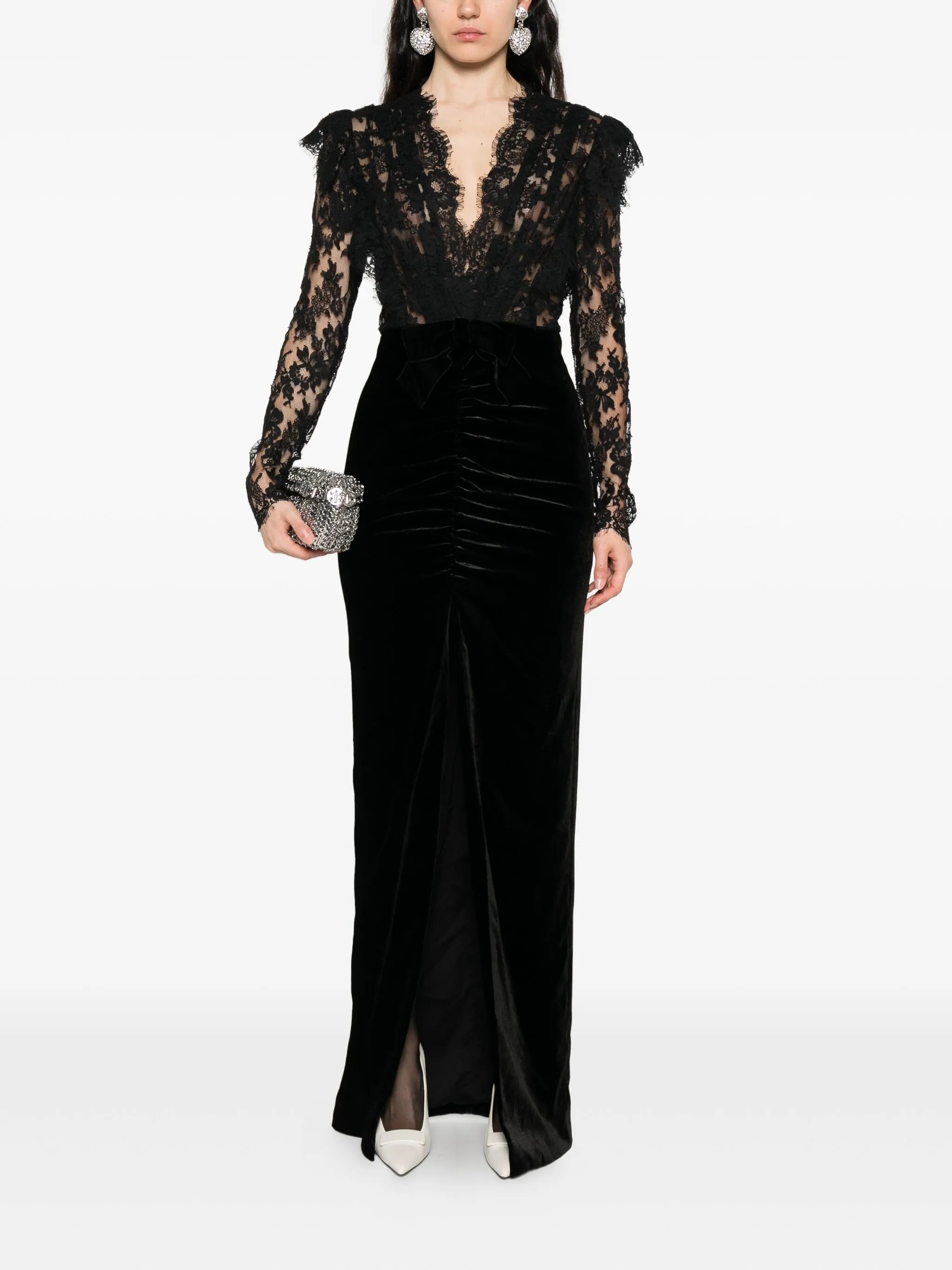 lace-embellished dress