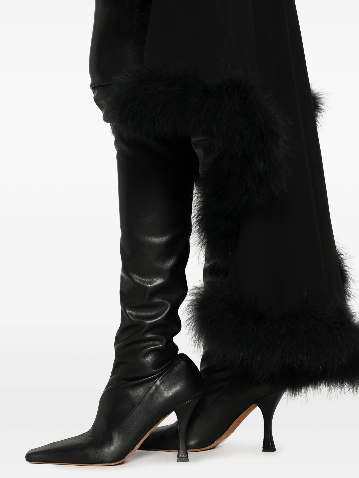 trimmed asymmetric skirt