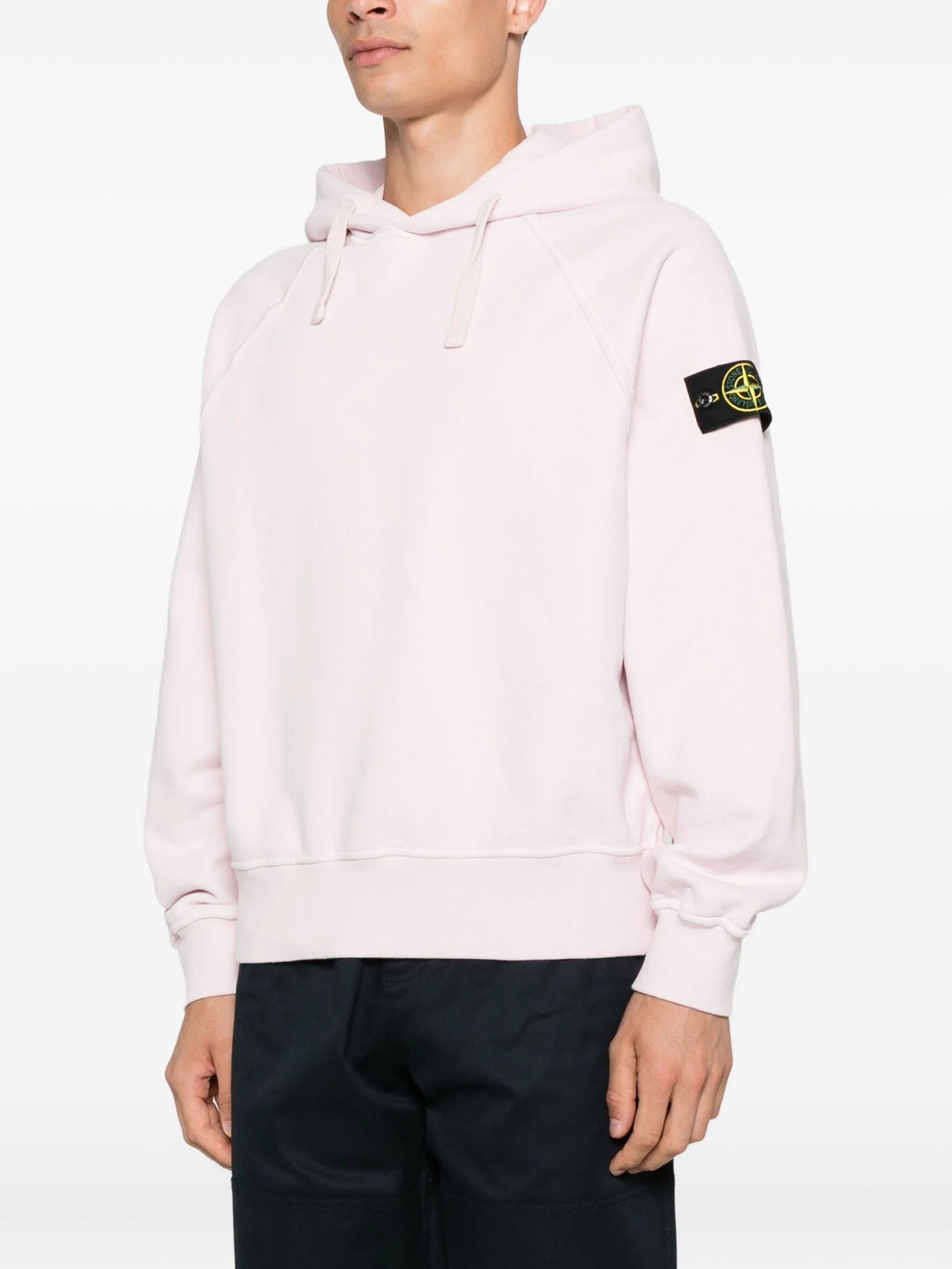 logo-patch hooded sweater