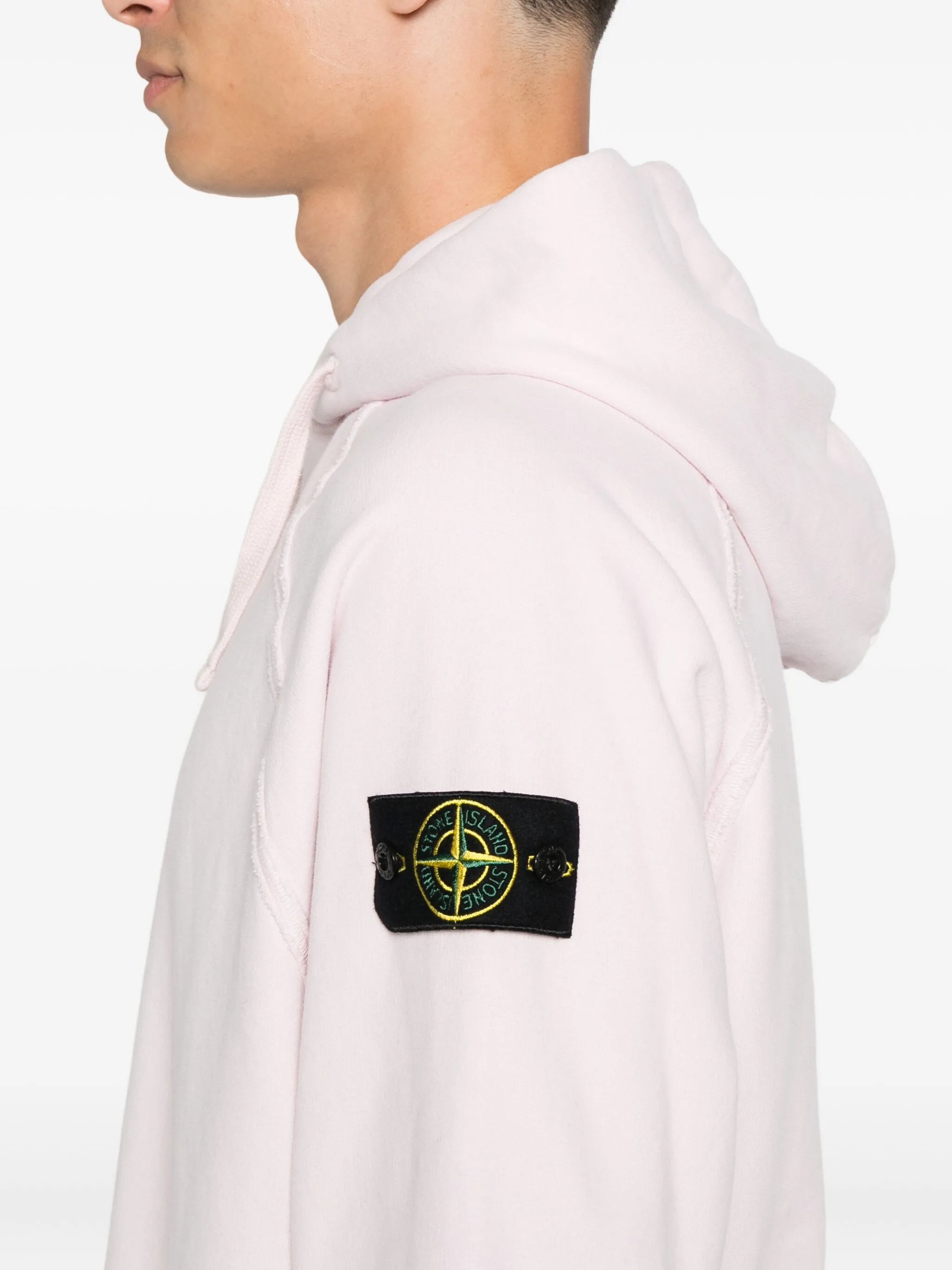 logo-patch hooded sweater