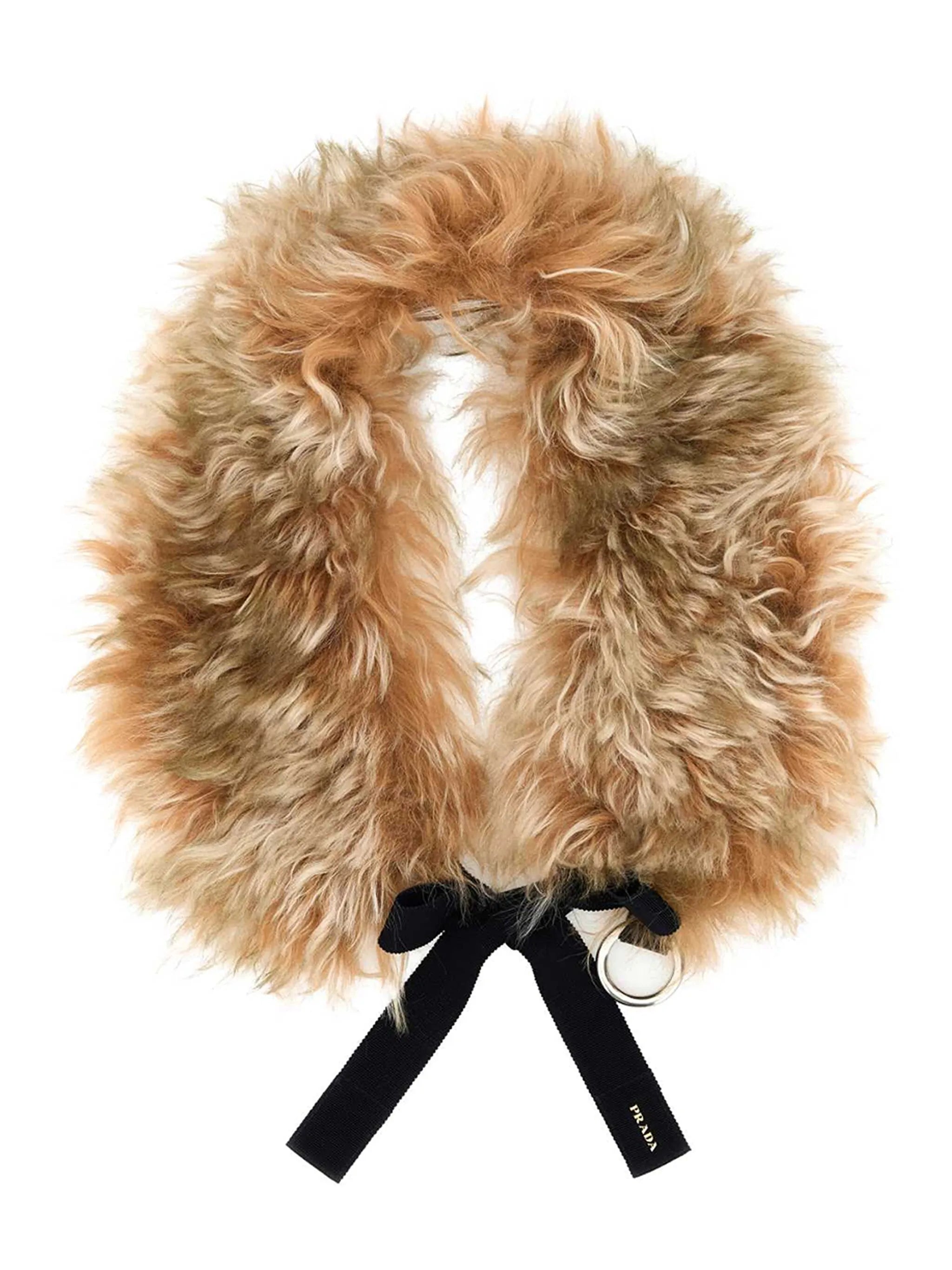 shearling ribbon scarf
