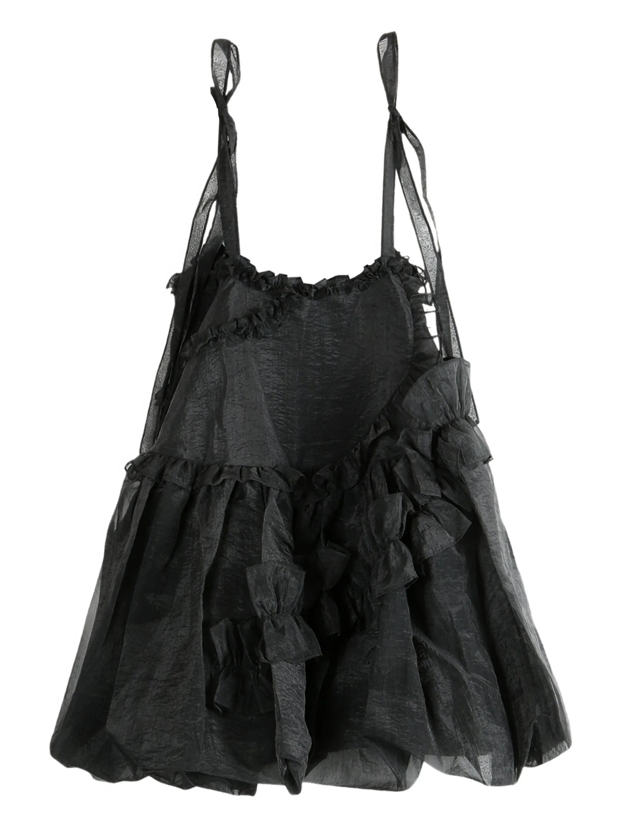 Cristina ruffled tie-strap mini dress
