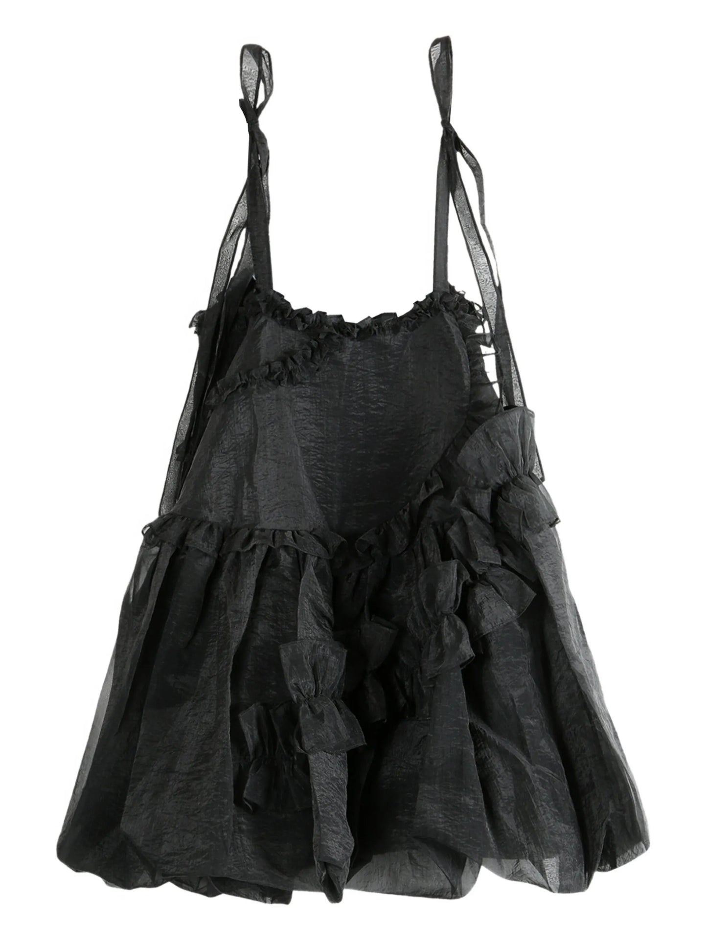 Cristina ruffled tie-strap mini dress