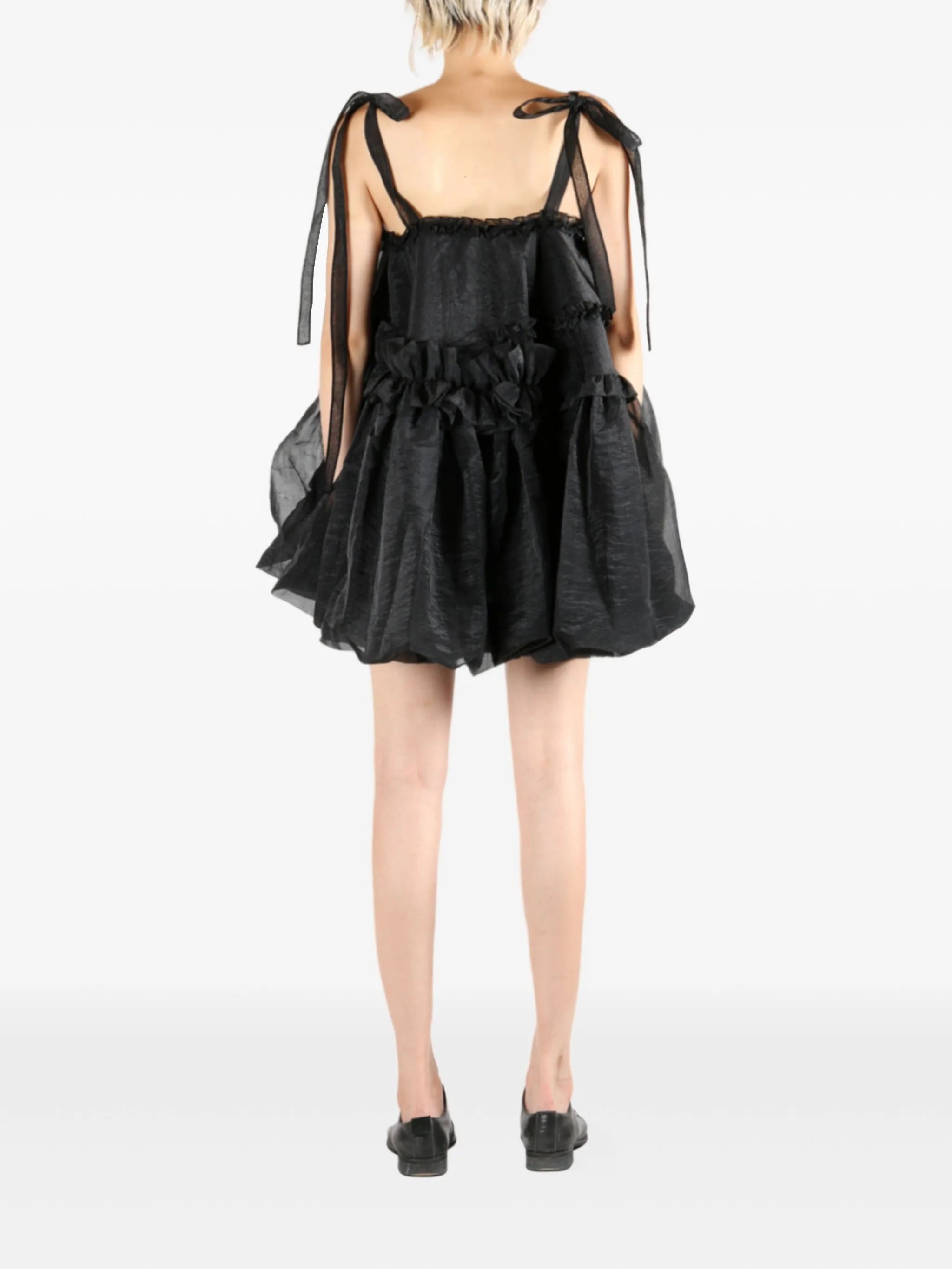 Cristina ruffled tie-strap mini dress