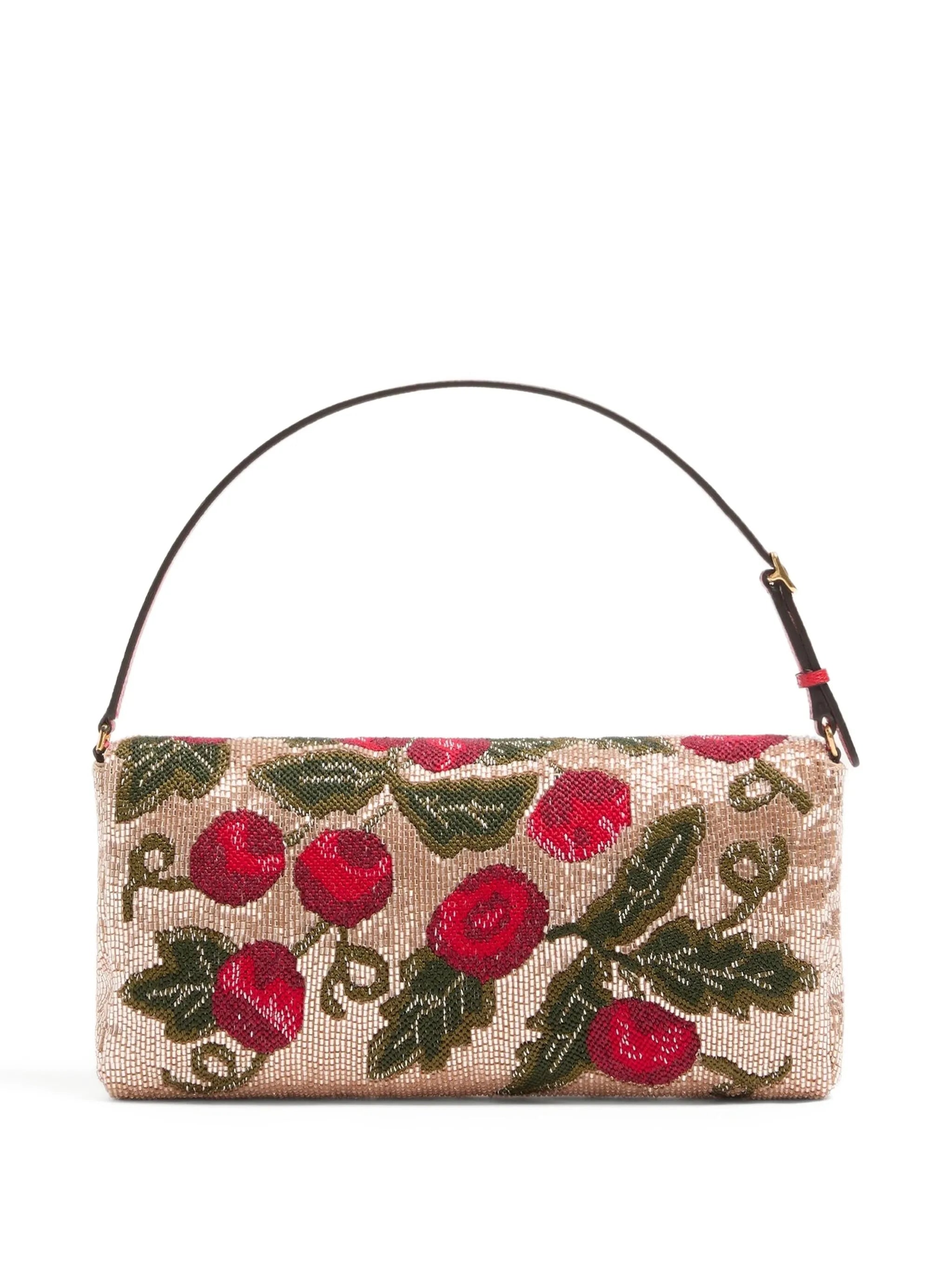 embroidered beaded shoulder bag