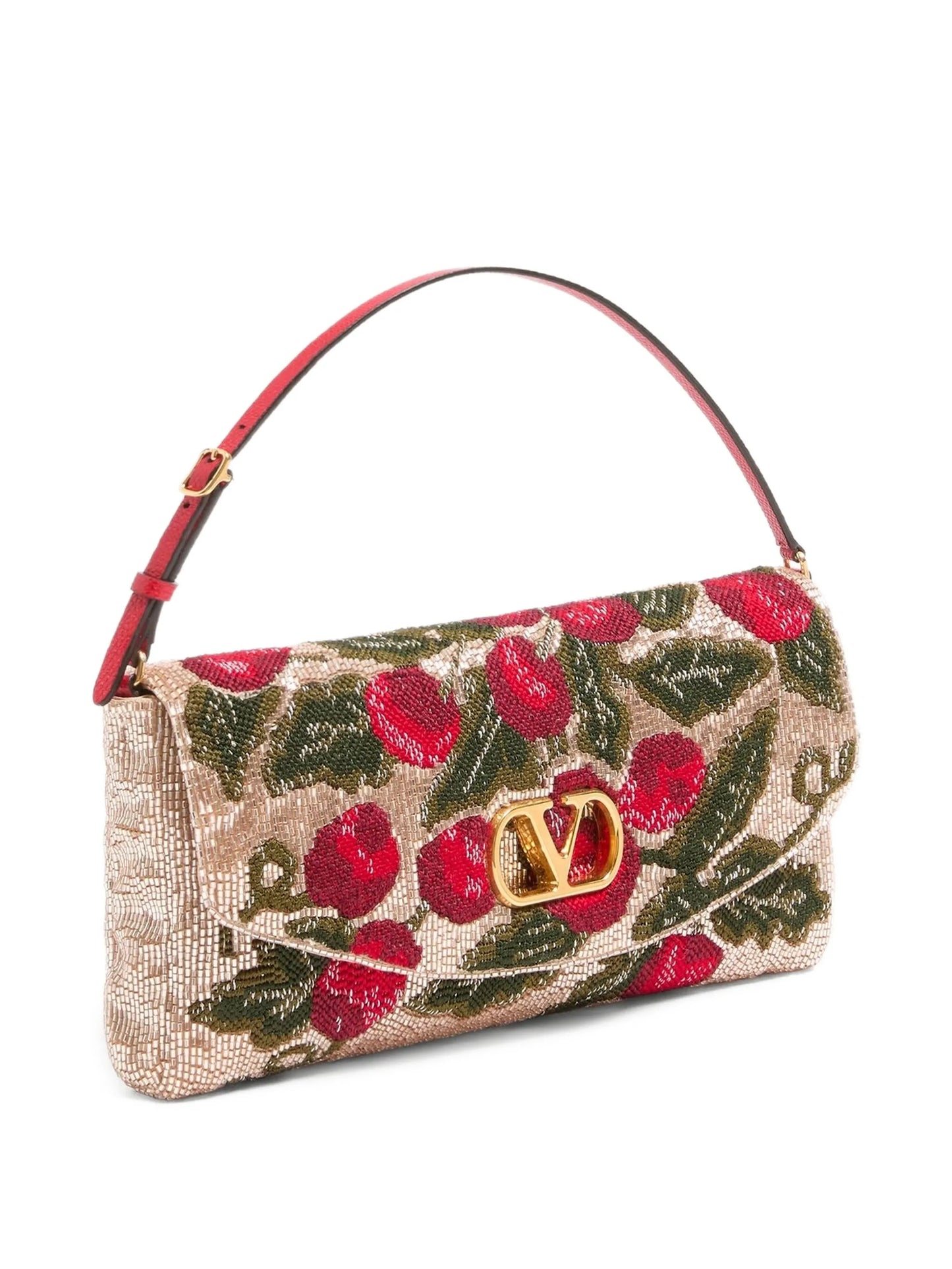 embroidered beaded shoulder bag