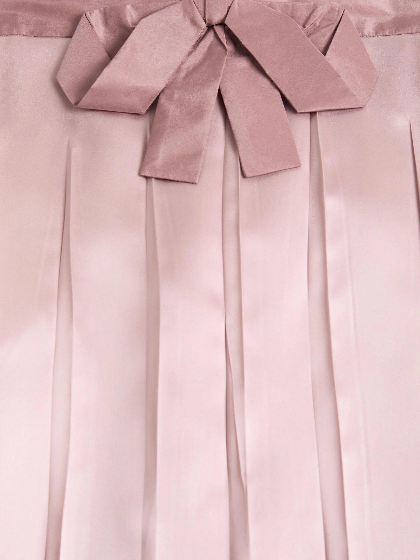 bow-detail satin midi skirt