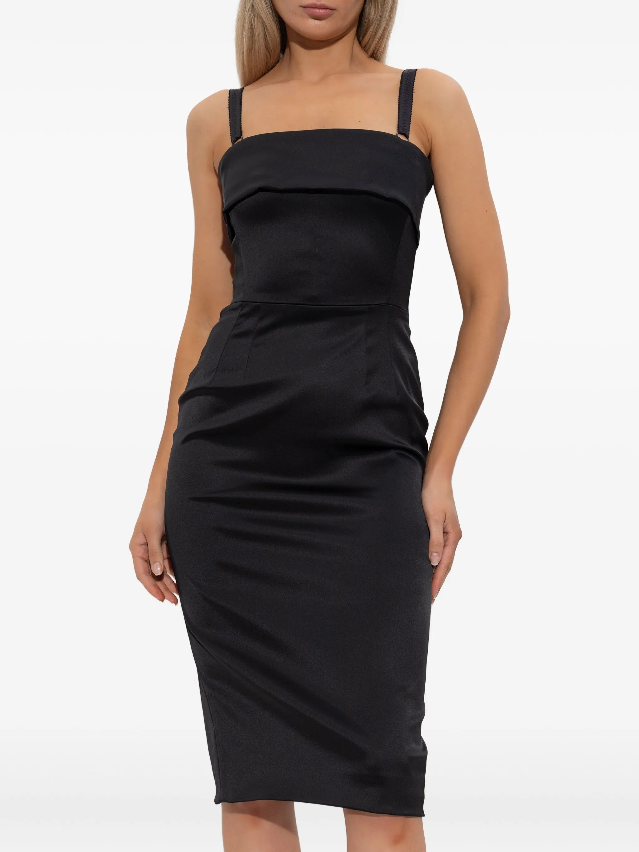 satin strap dress
