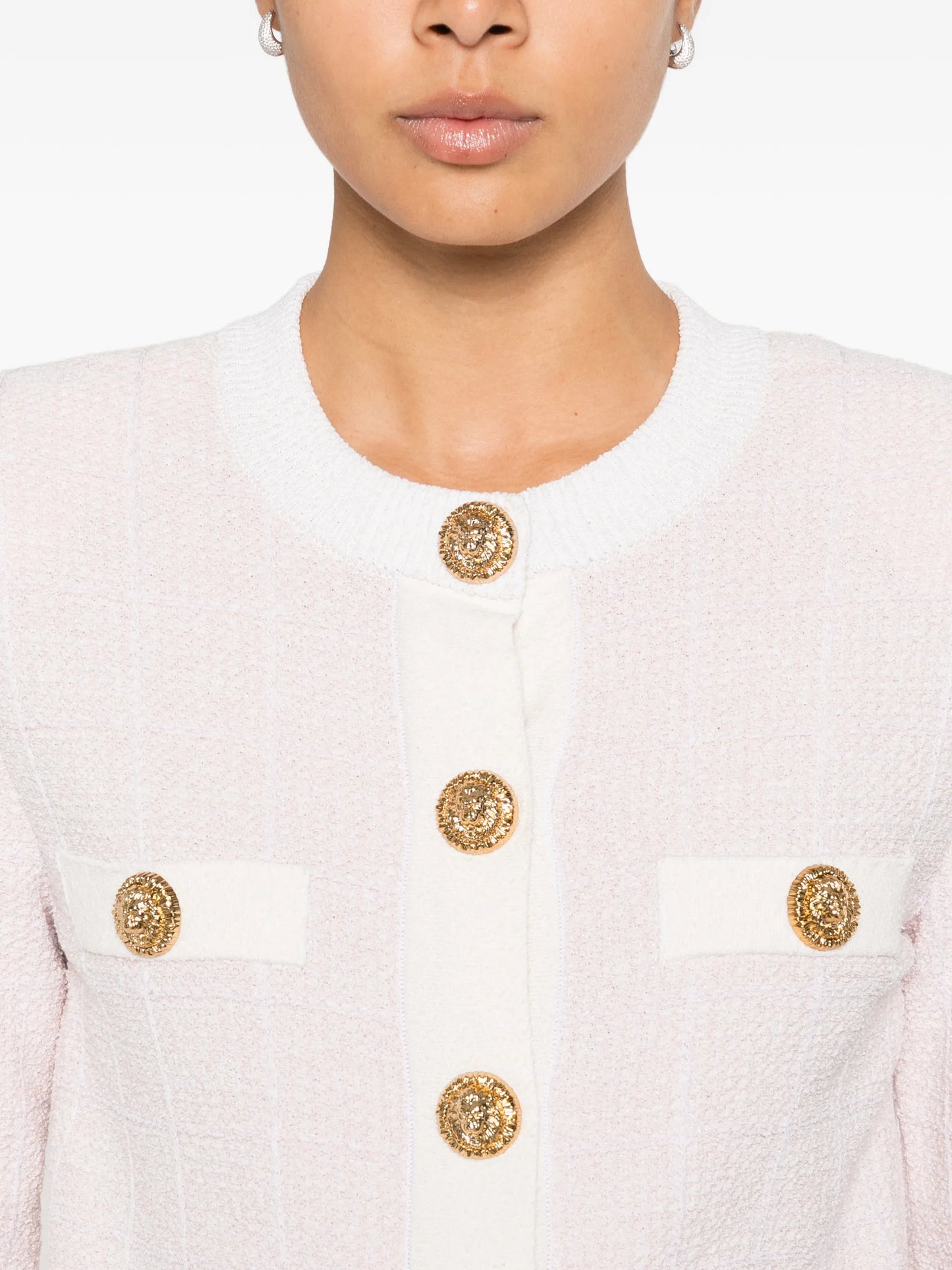 light tweed cardigan