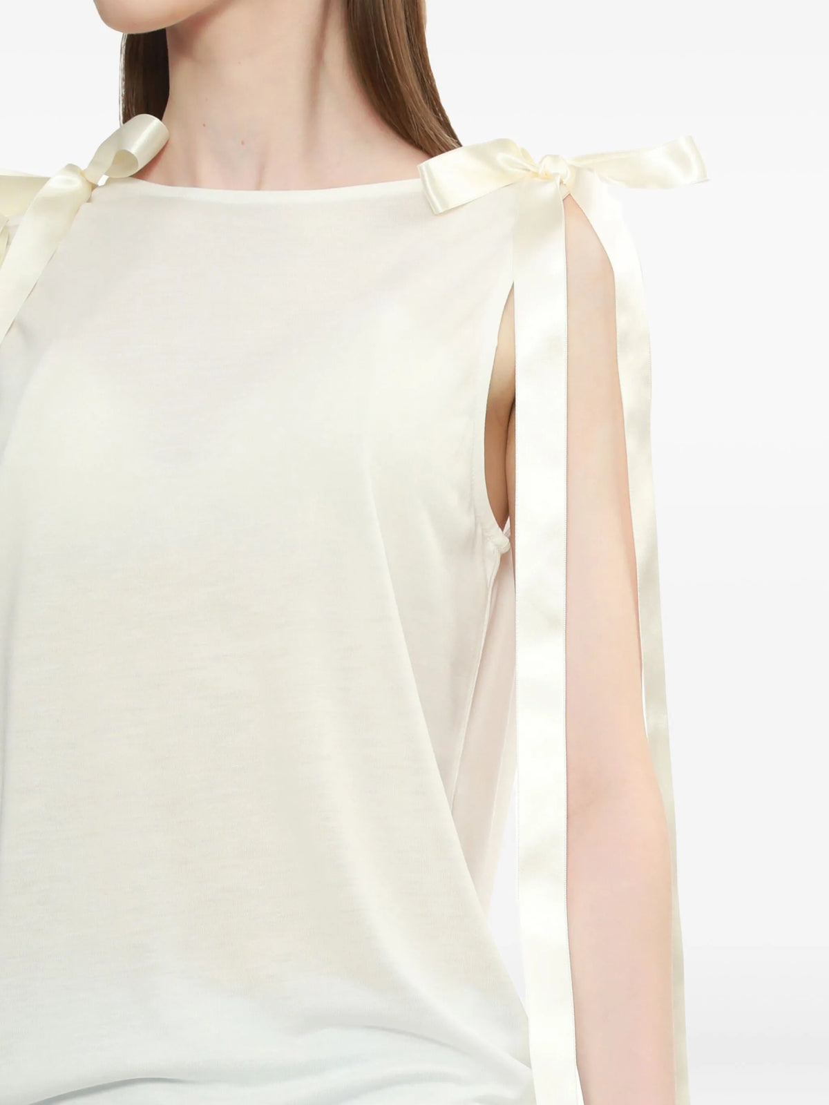 ribbon-detail sleeveless top