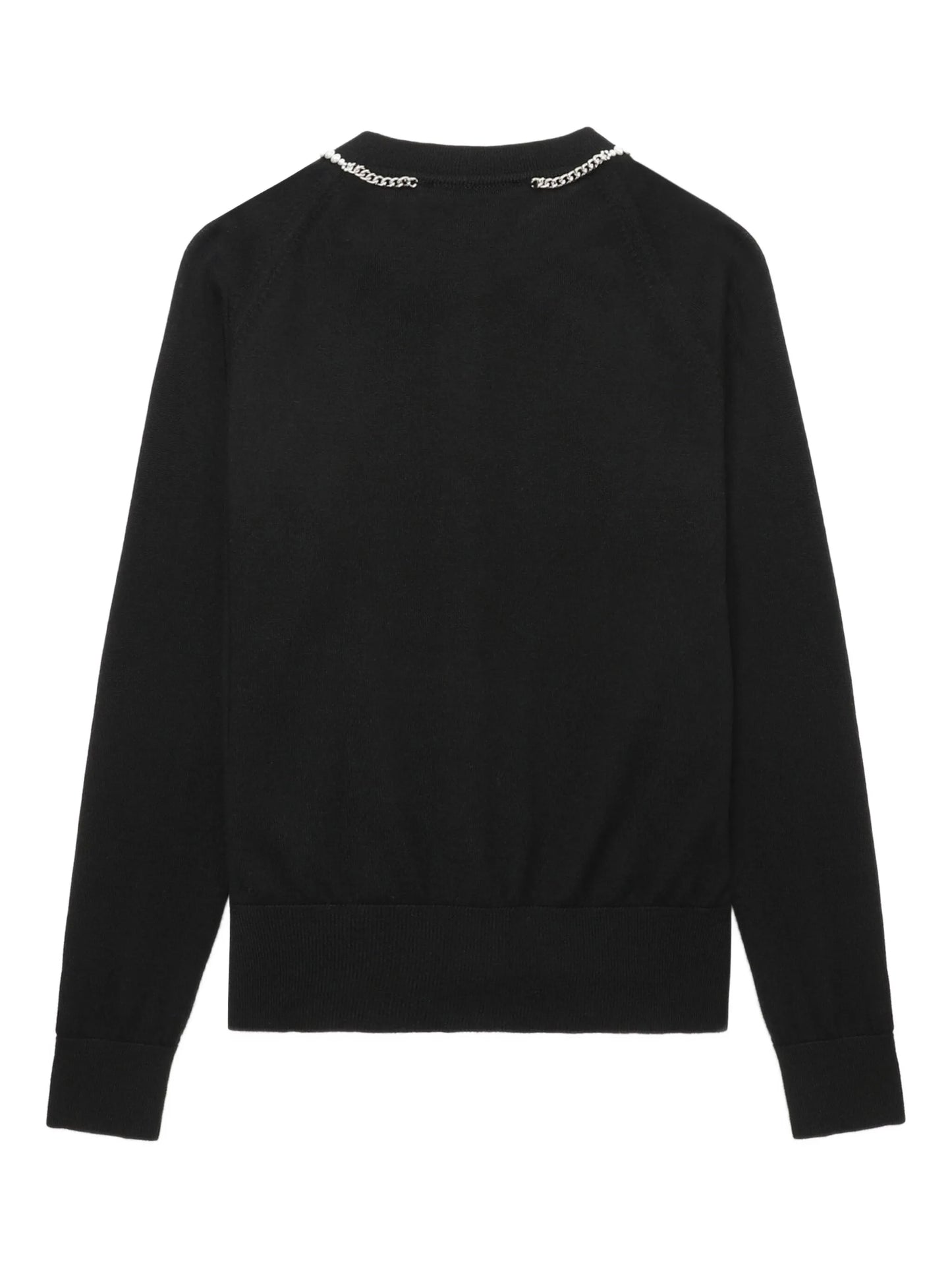 pearl-chain cardigan