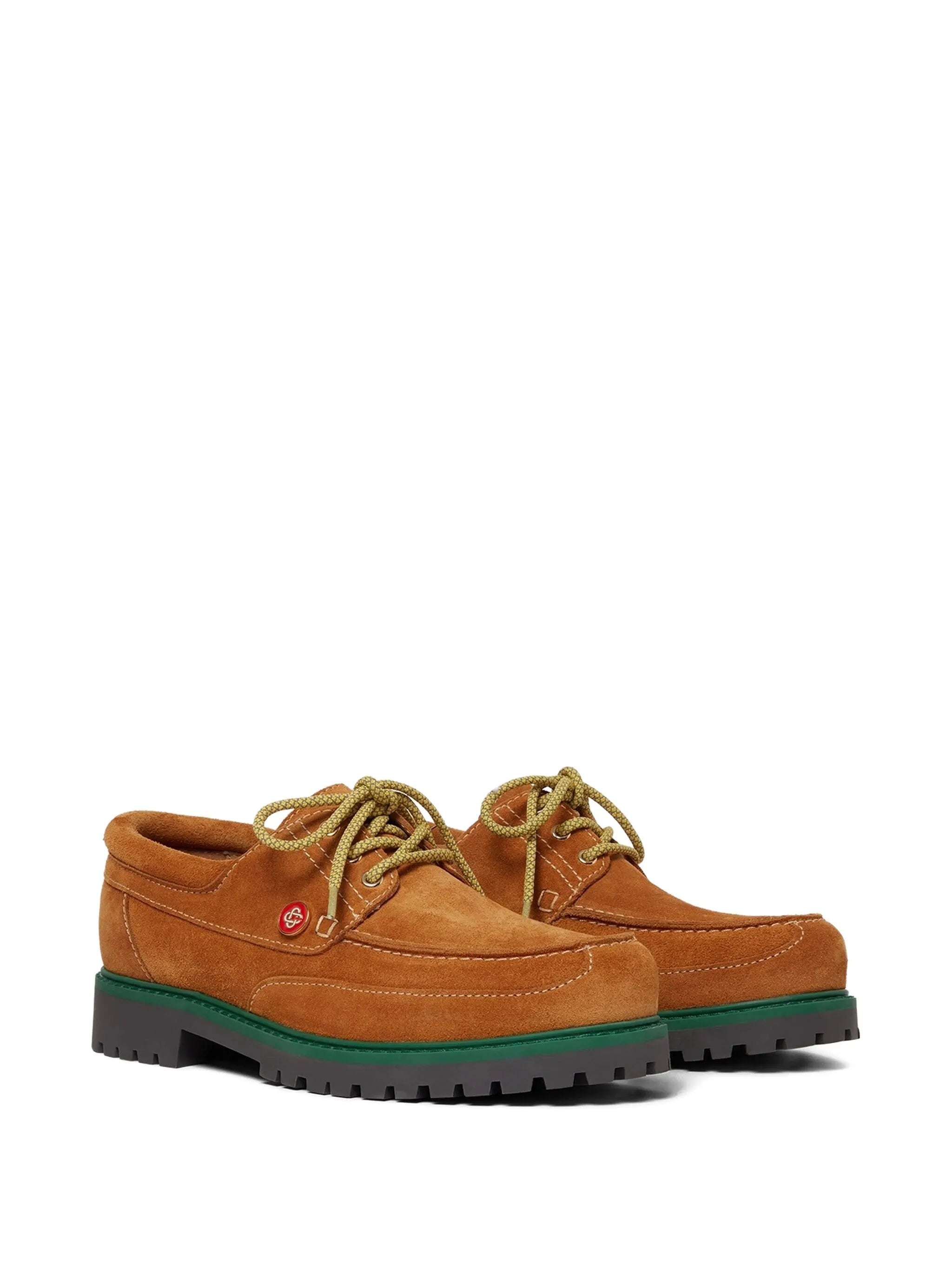 lace-up suede boat shoes