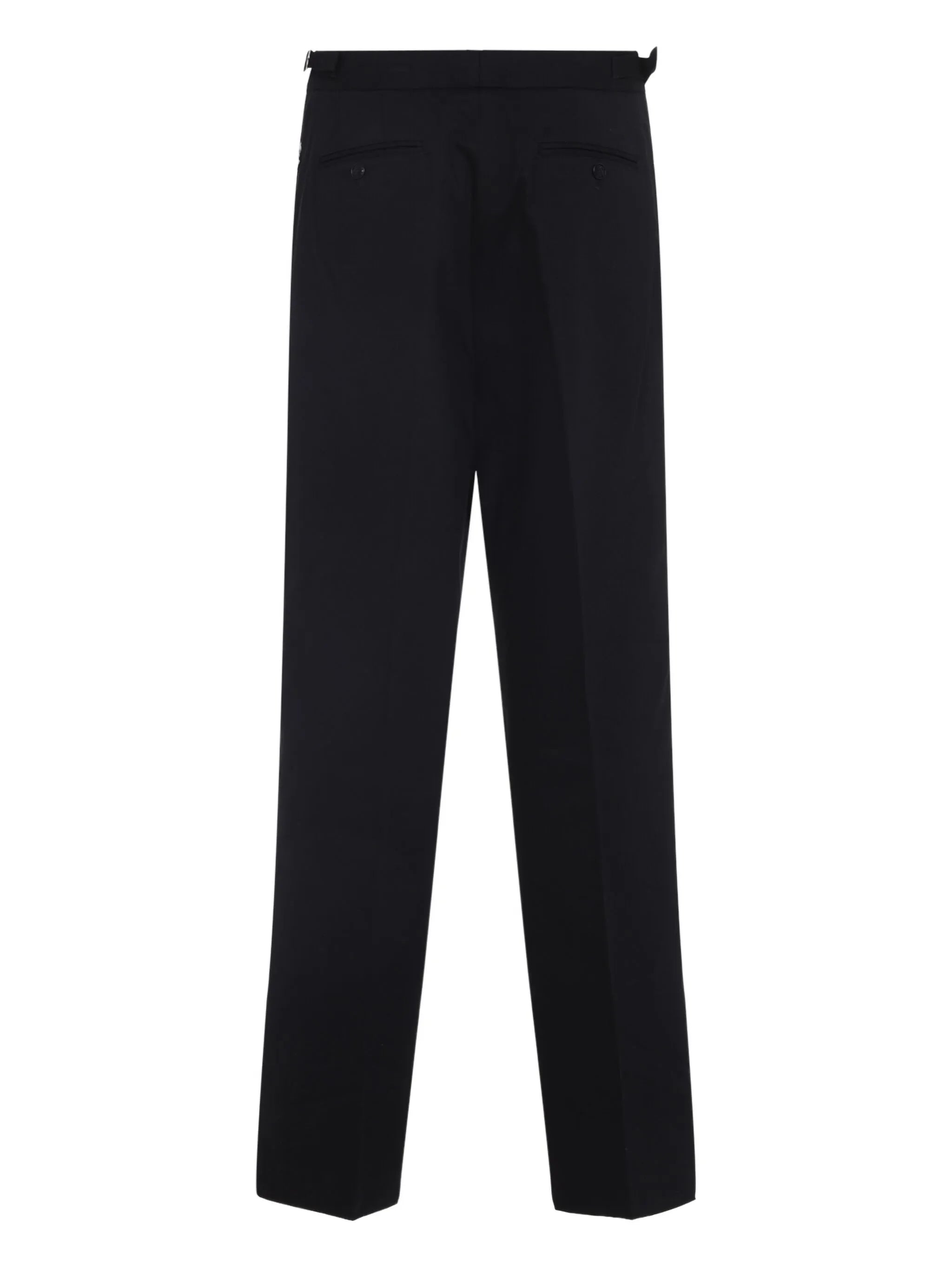 buckle-detail cotton trousers