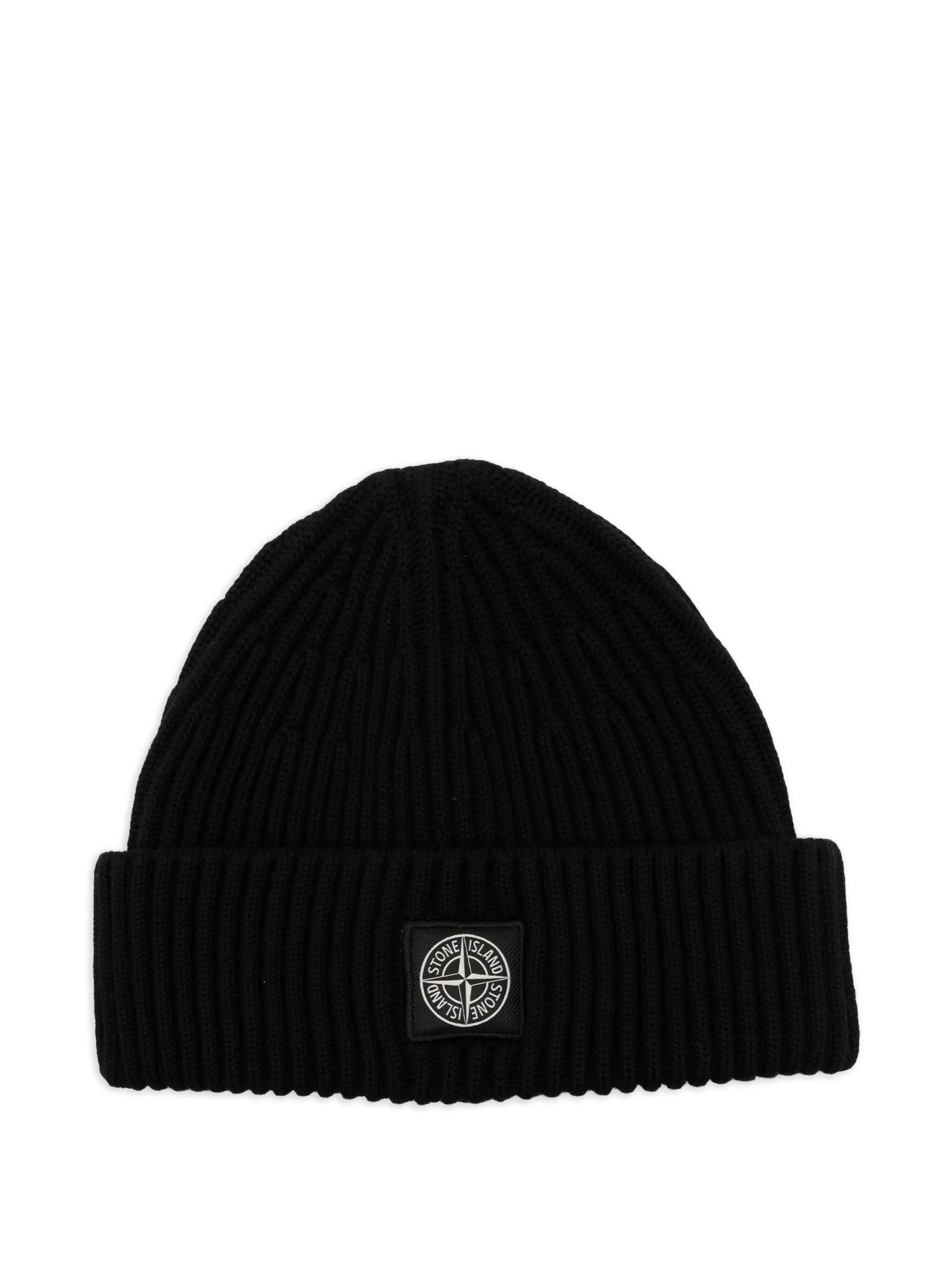 ribbed logo beanie