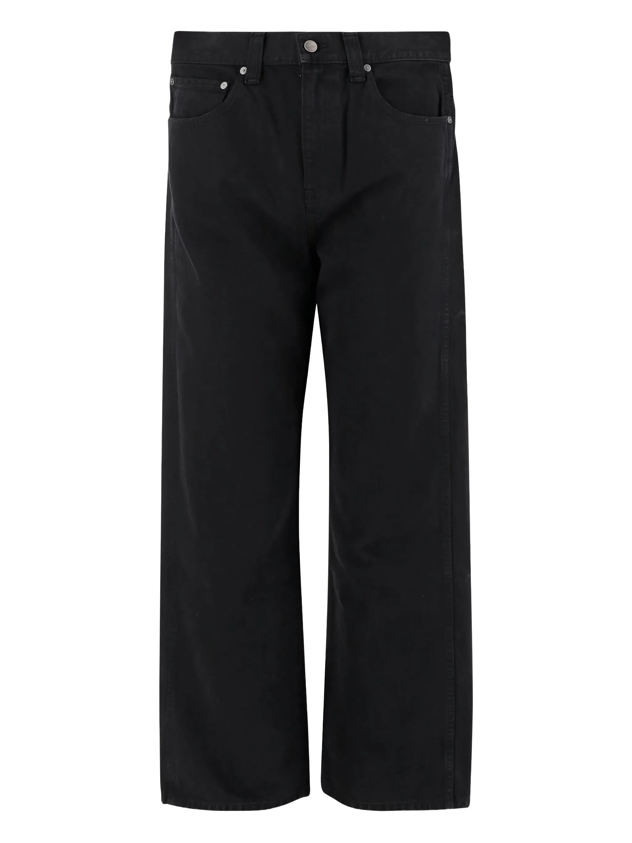 cotton straight-leg jeans