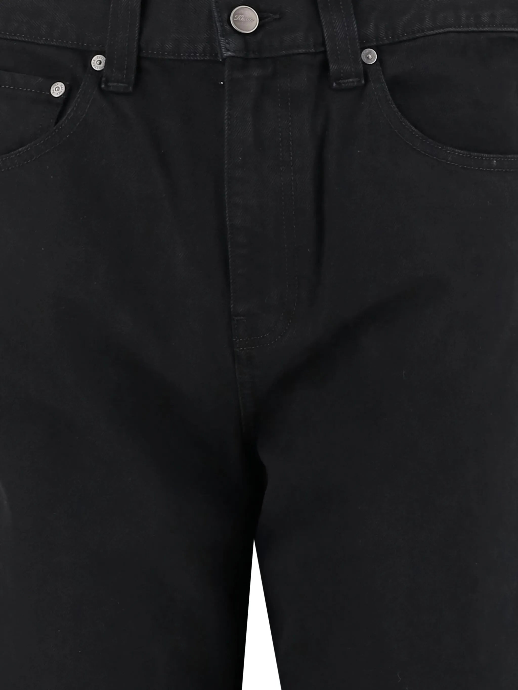 cotton straight-leg jeans
