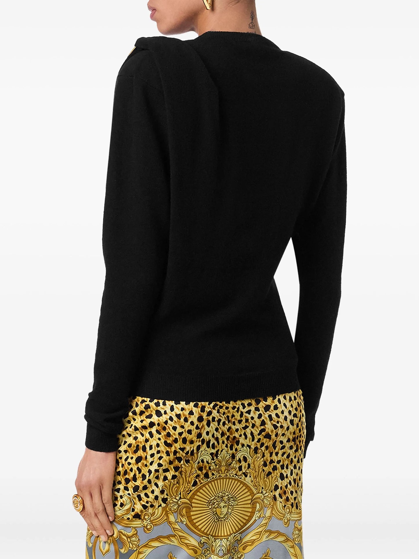 wool buckle sweater