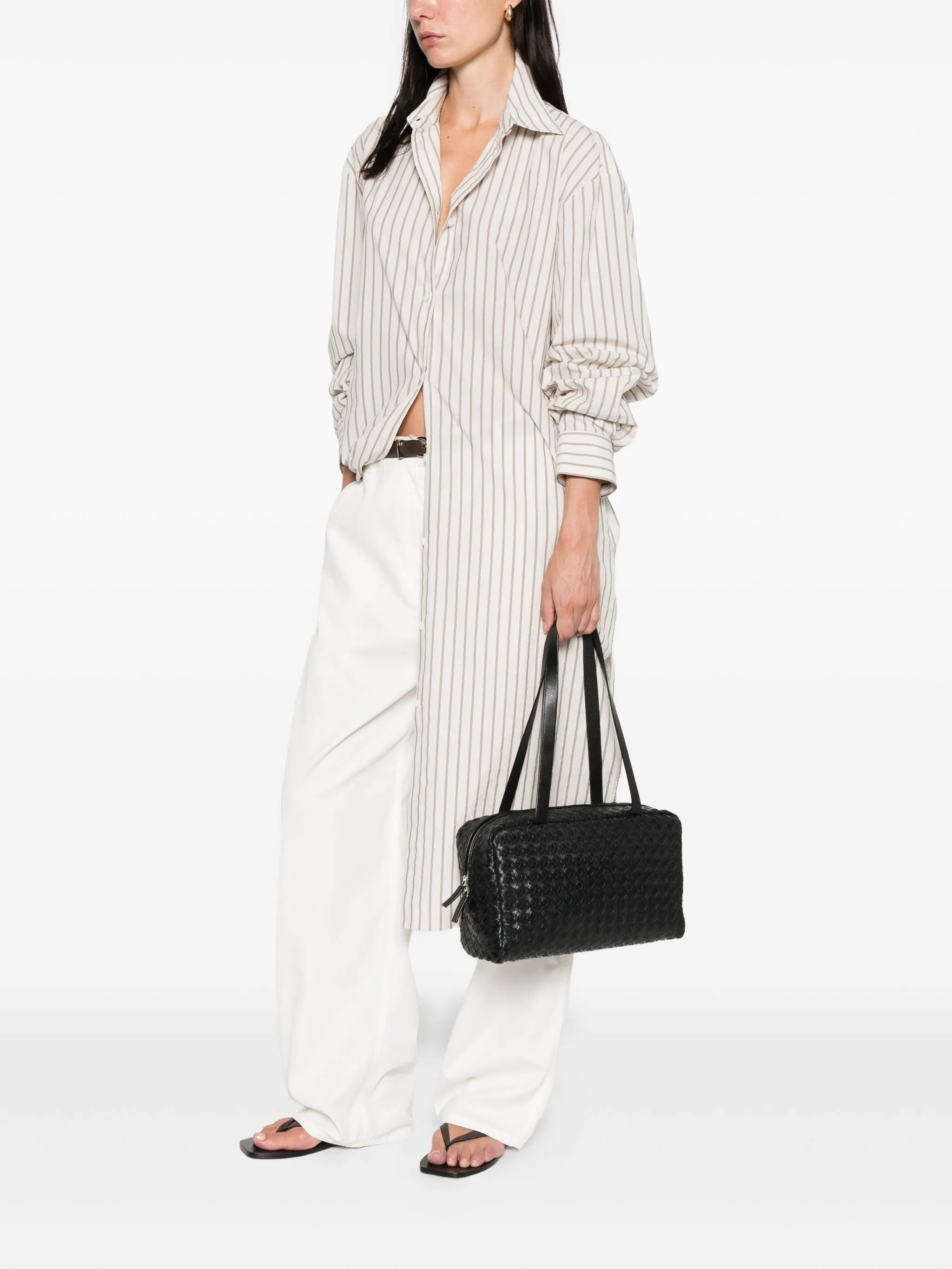 Astra woven leather tote bag