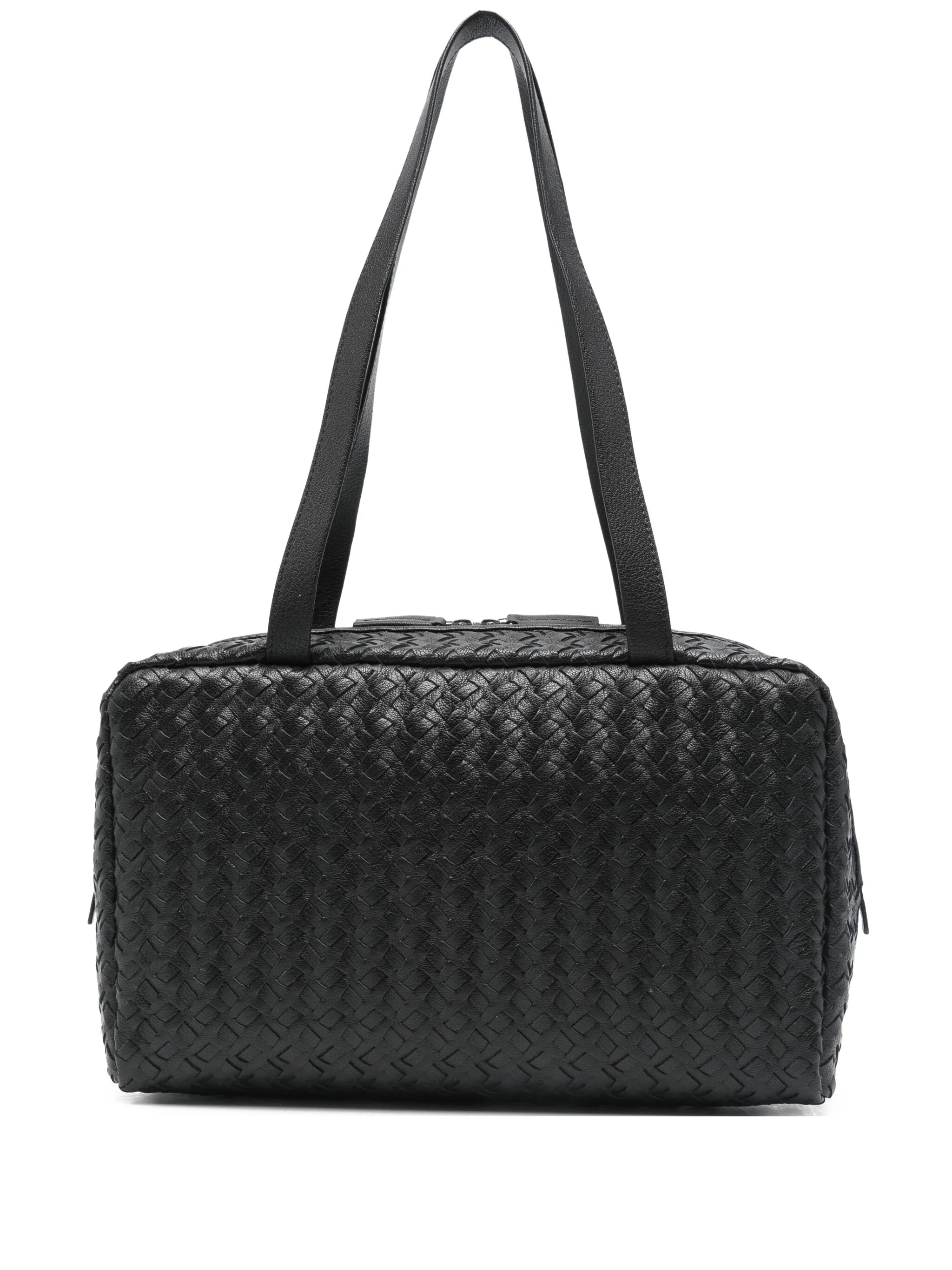 Astra woven leather tote bag