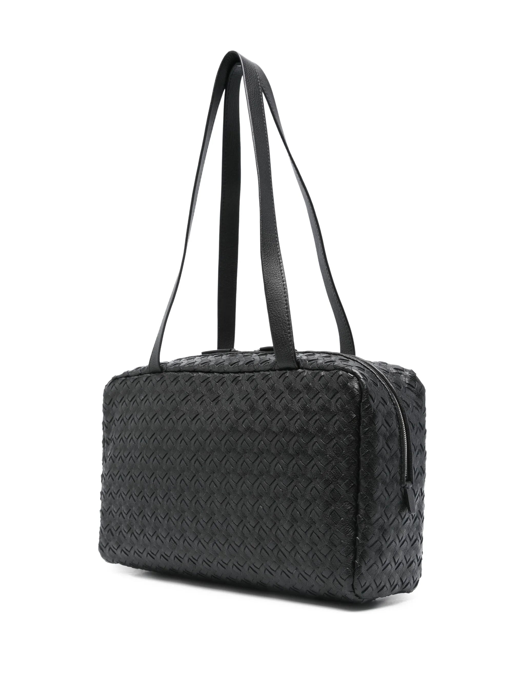 Astra woven leather tote bag