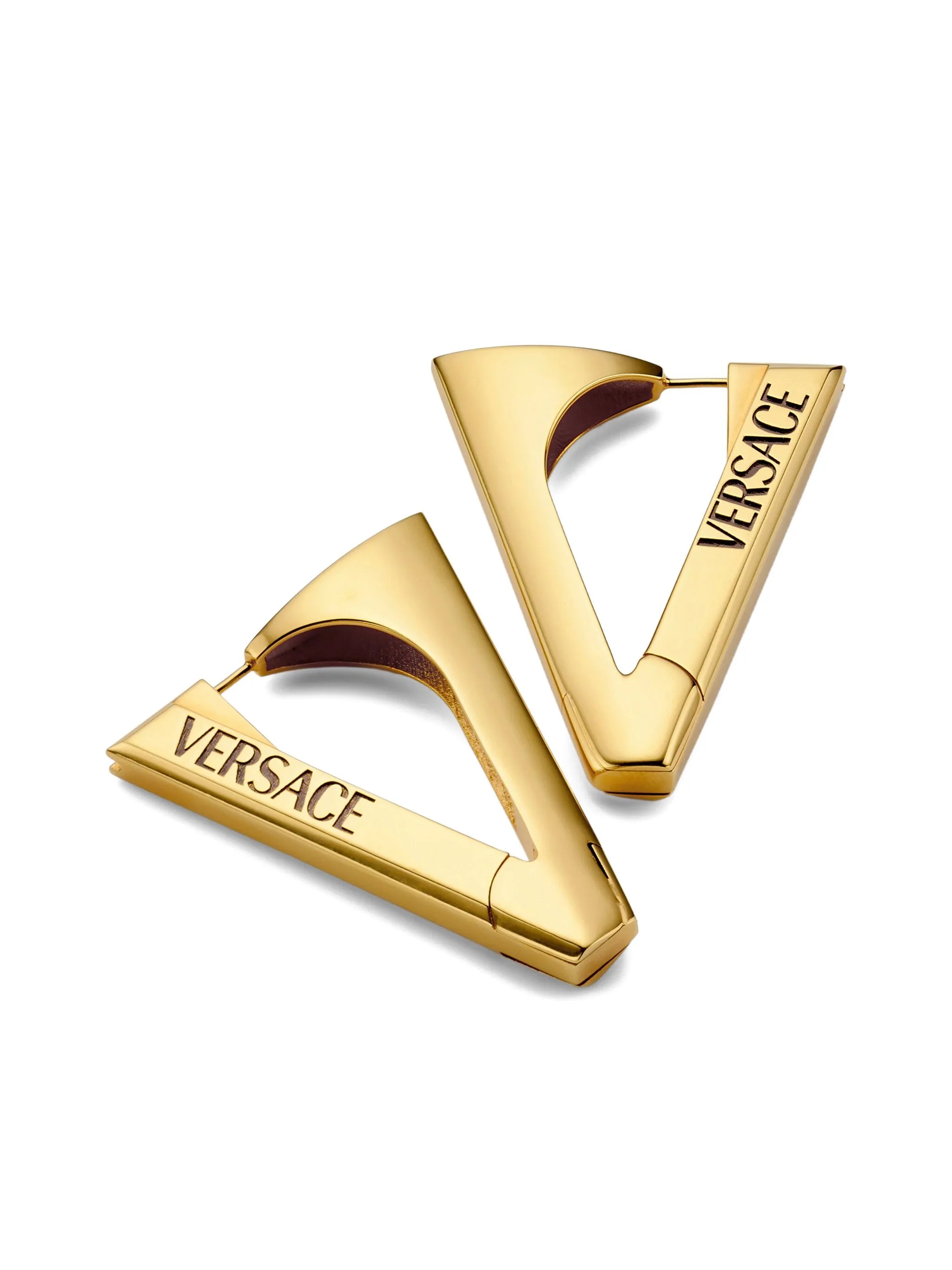 triangle logo-detail earrings