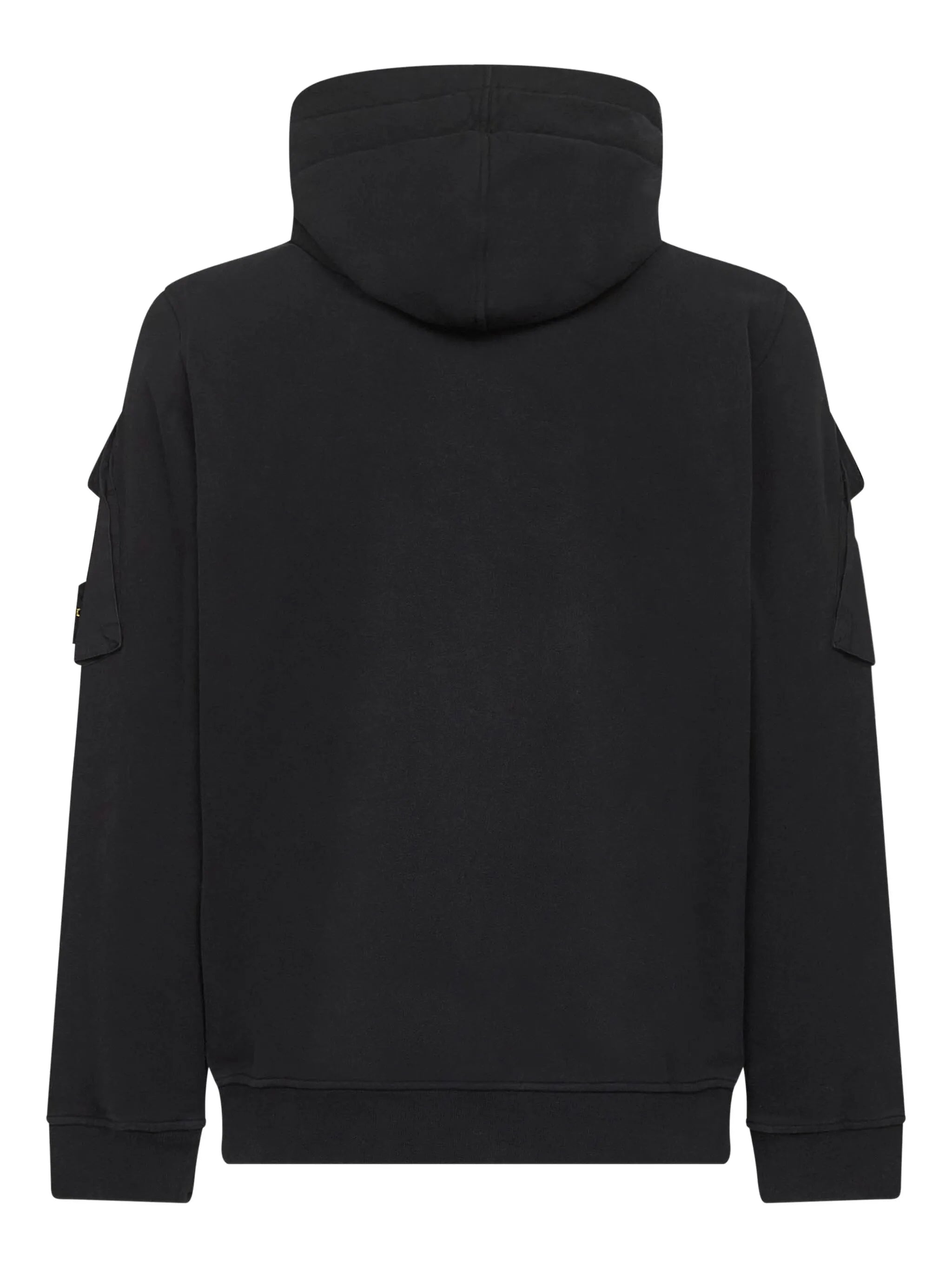 zip-front pocket-detail hoodie