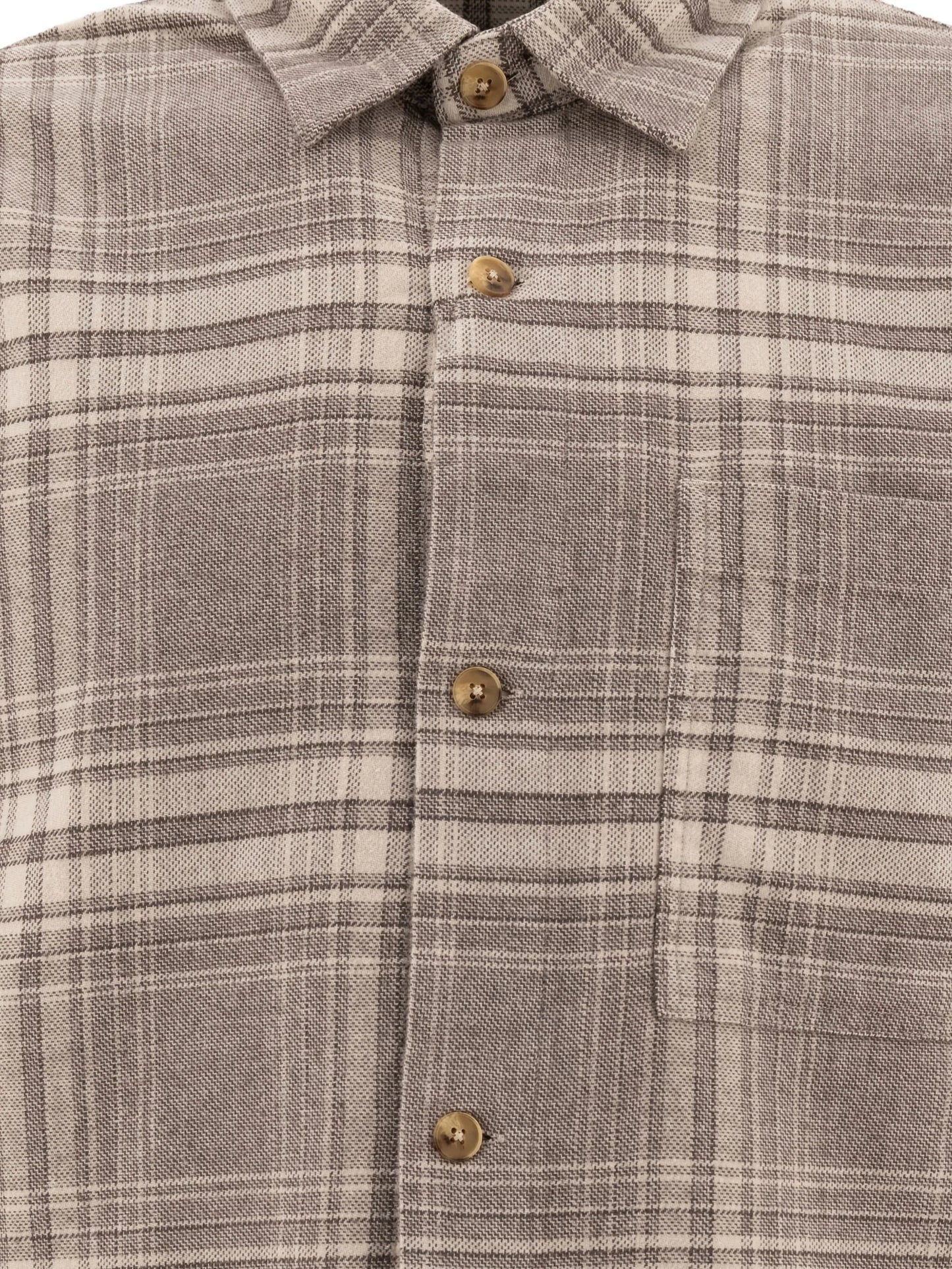 Adwin checked button-fastening shirt